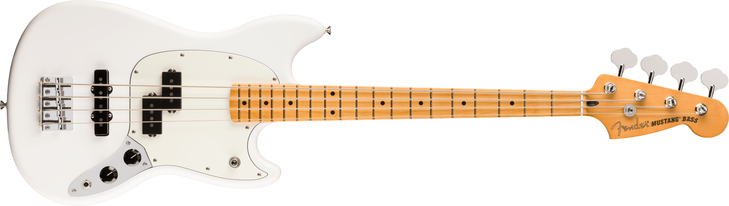 Fender Player II Mustang Bass PJ, Maple Fingerboard, Polar White 0140492515