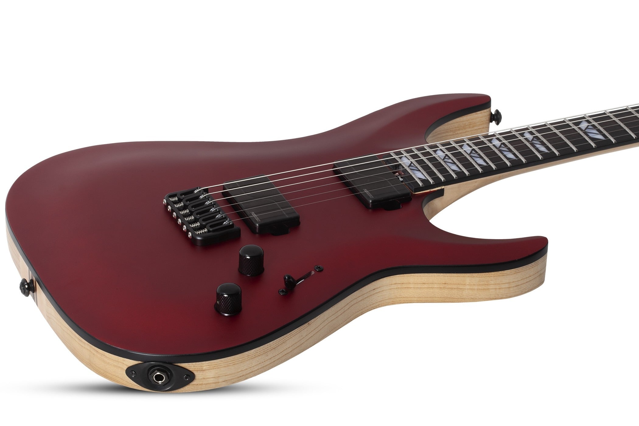 Schecter C-1 SLS Custom W/ FISHMAN PICKUPS - STAINLESS STEEL FRETS Electric Guitar, Racing Red 1381-SHC