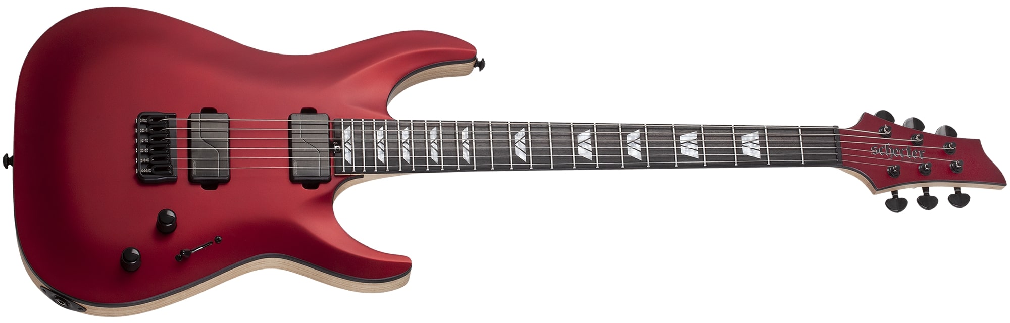 Schecter C-1 SLS Custom W/ FISHMAN PICKUPS - STAINLESS STEEL FRETS Electric Guitar, Racing Red 1381-SHC