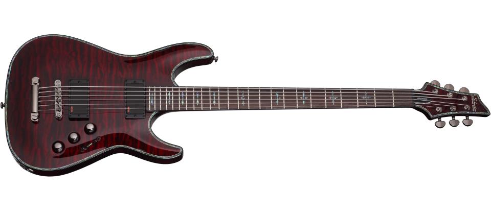 Schecter 6-String Electric Guitar, 24 Frets, Thin 'C' Shape Neck, Rosewood Fretboard, Active Pickup, Black Ch 184-SHC