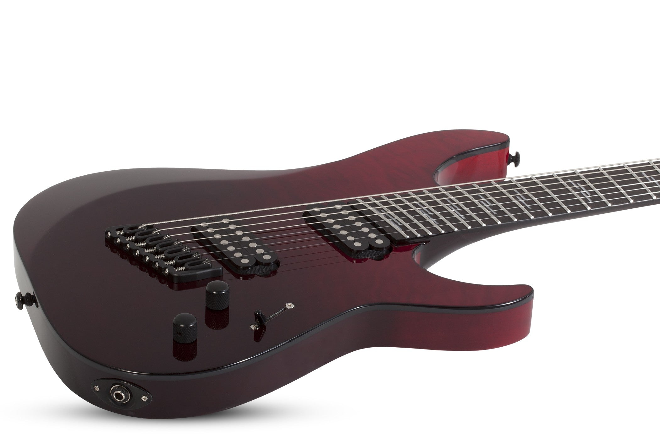 Schecter Reaper-7 Elite Multiscale 7-String Left-Handed Electric Guitar, Blood Burst 2185-SHC