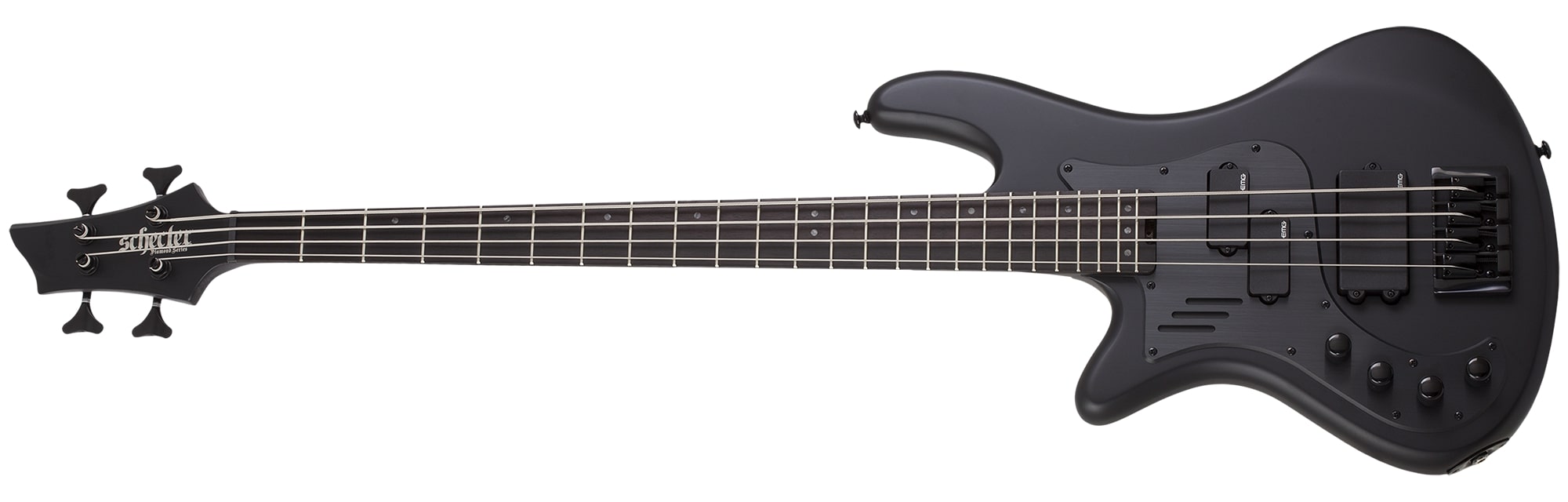 Schecter Stiletto-4 Stealth Pro 4-String Left-Handed Electric Bass, Satin Black 2273-SHC