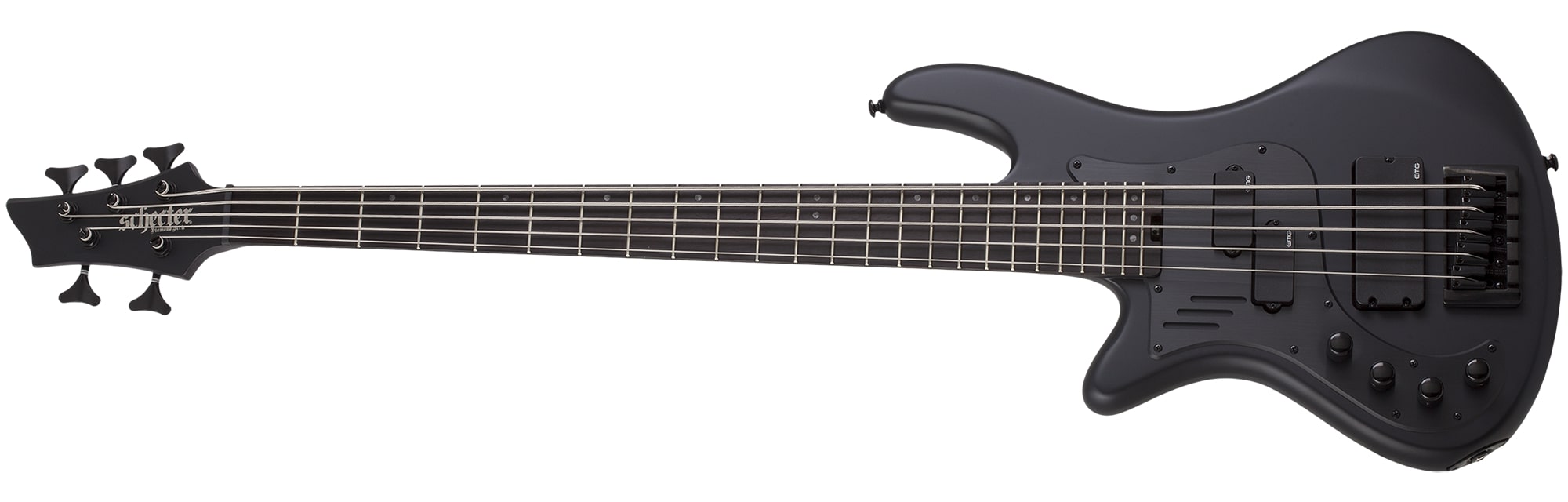 Schecter Stiletto-5 Stealth Pro 5-String Left-Handed Electric Bass, Satin Black 2274-SHC