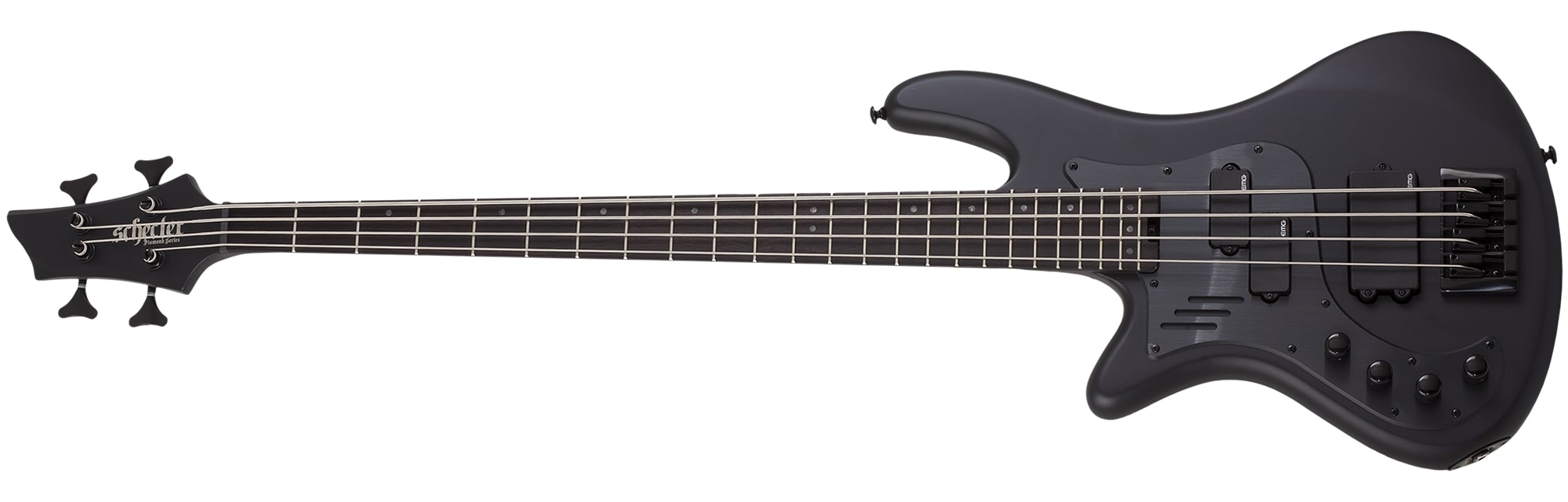 Schecter Stiletto-4 Stealth Pro EX 4-String Left-Handed Electric Bass, Satin Black 2275-SHC