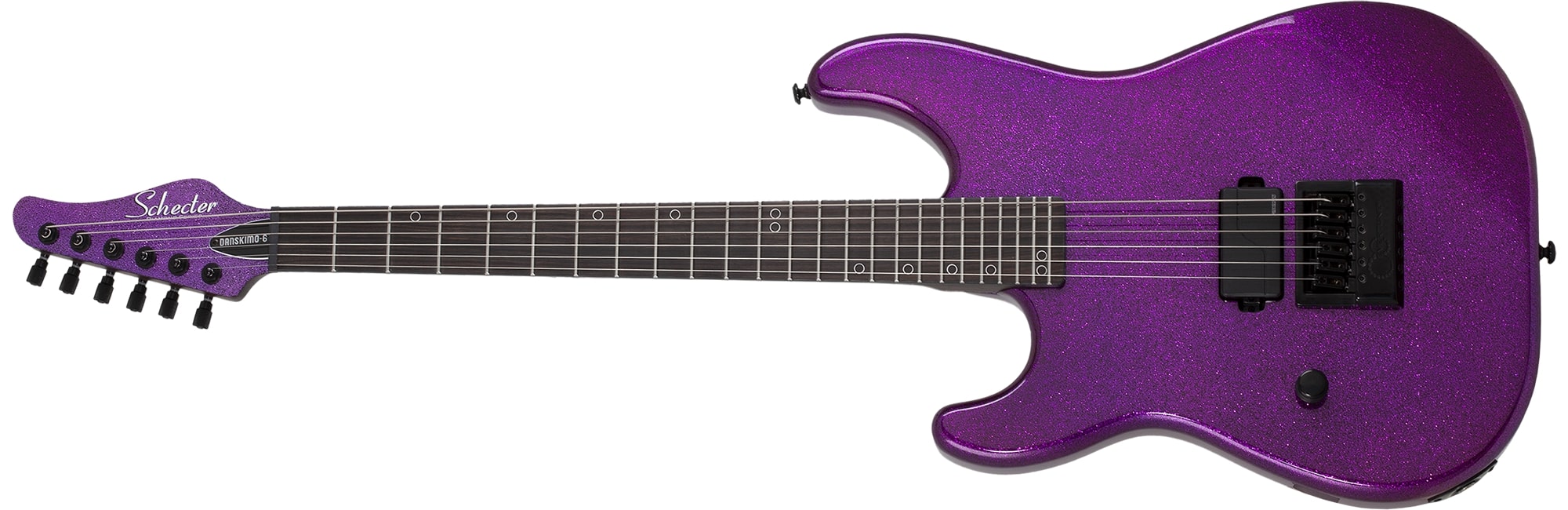 Schecter Electric Callboy Daniel Haniß Danskimo-6 Left Handed Guitar, Purple Sparkle 2290-SHC