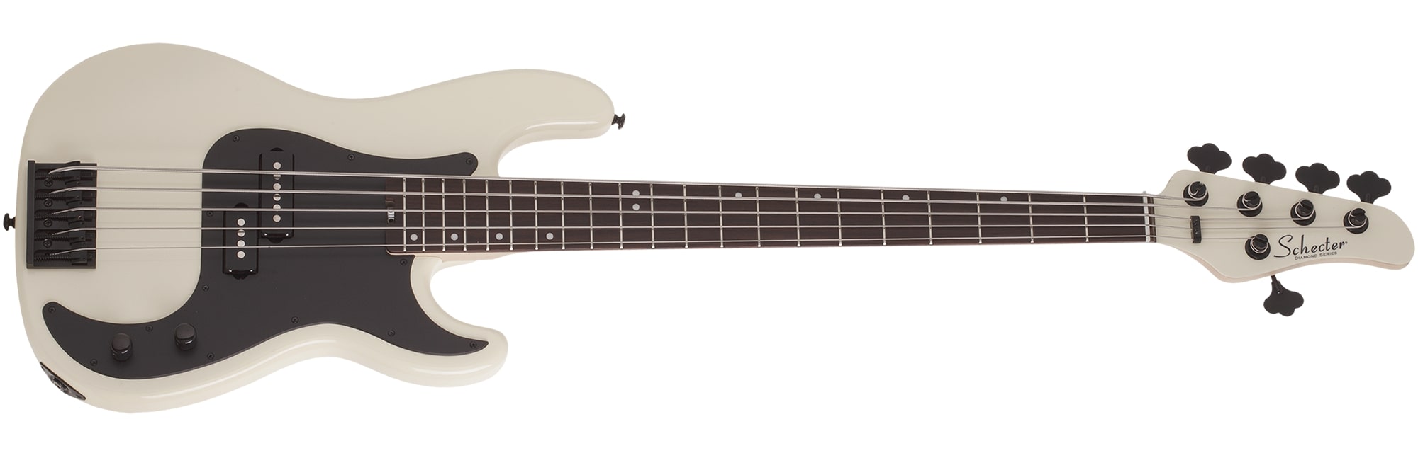 Schecter P-5 Flat Top Electric Bass, Ivory 2922-SHC