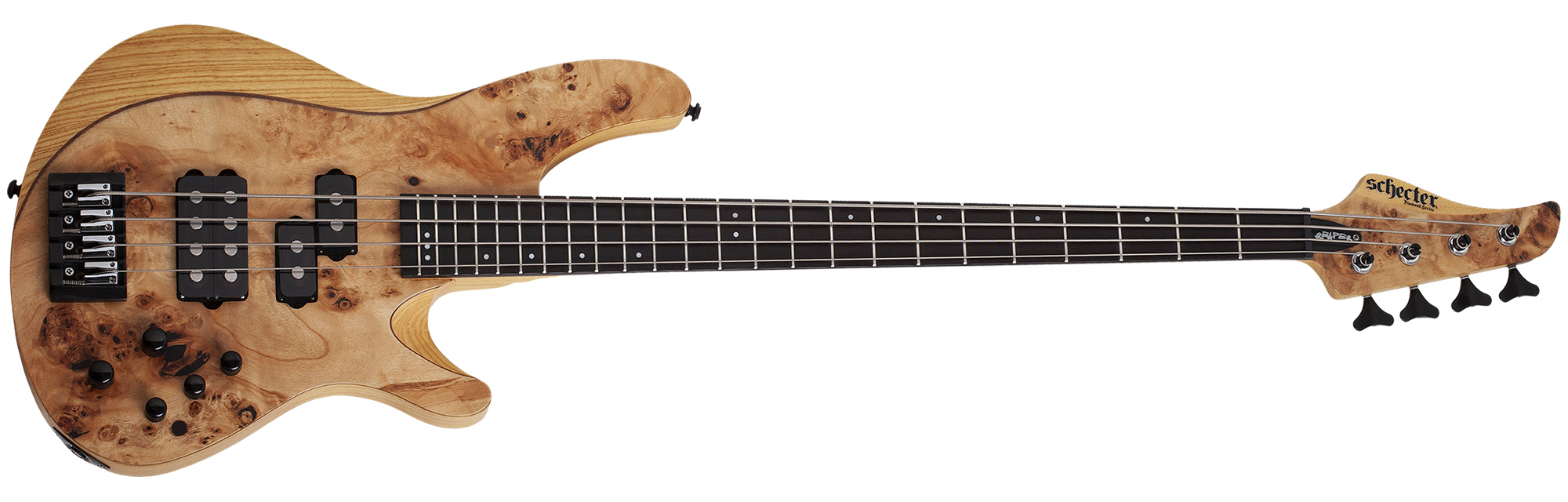 Schecter Reaper-4 4 String Electric Bass, Natural Satin 2928-SHC