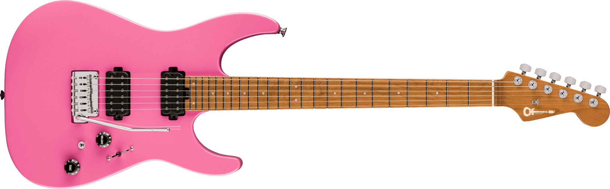 Charvel Pro-Mod DK24 HH 2PT CM, Caramelized Maple Fingerboard, Bubbleg ...