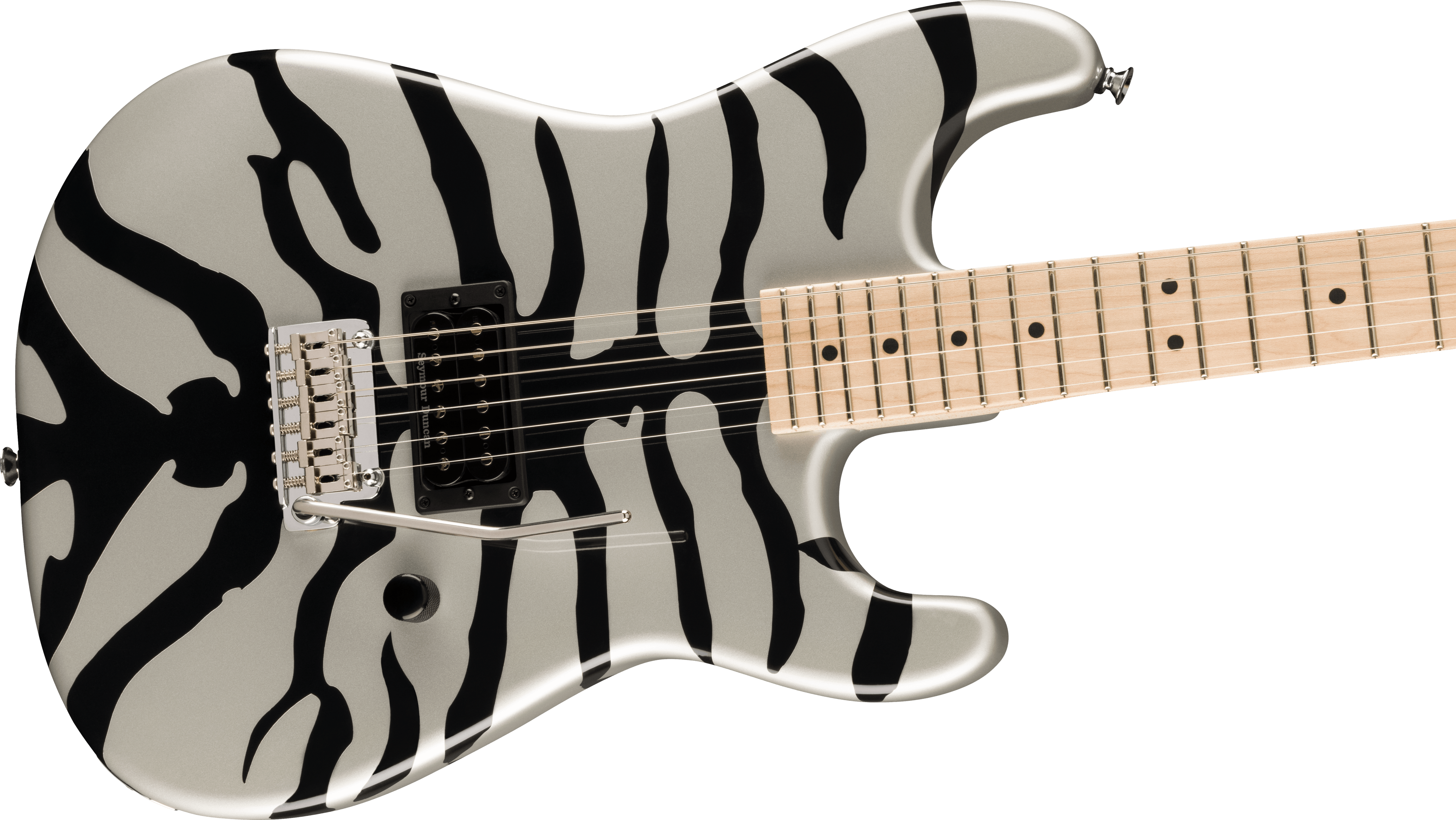 Charvel LIMITED EDITION SAN DIMAS Super Stock SD1 H 2PT M Silver Bengal 2965012321 SERIAL NUMBER MC242725 - 7.4 LBS