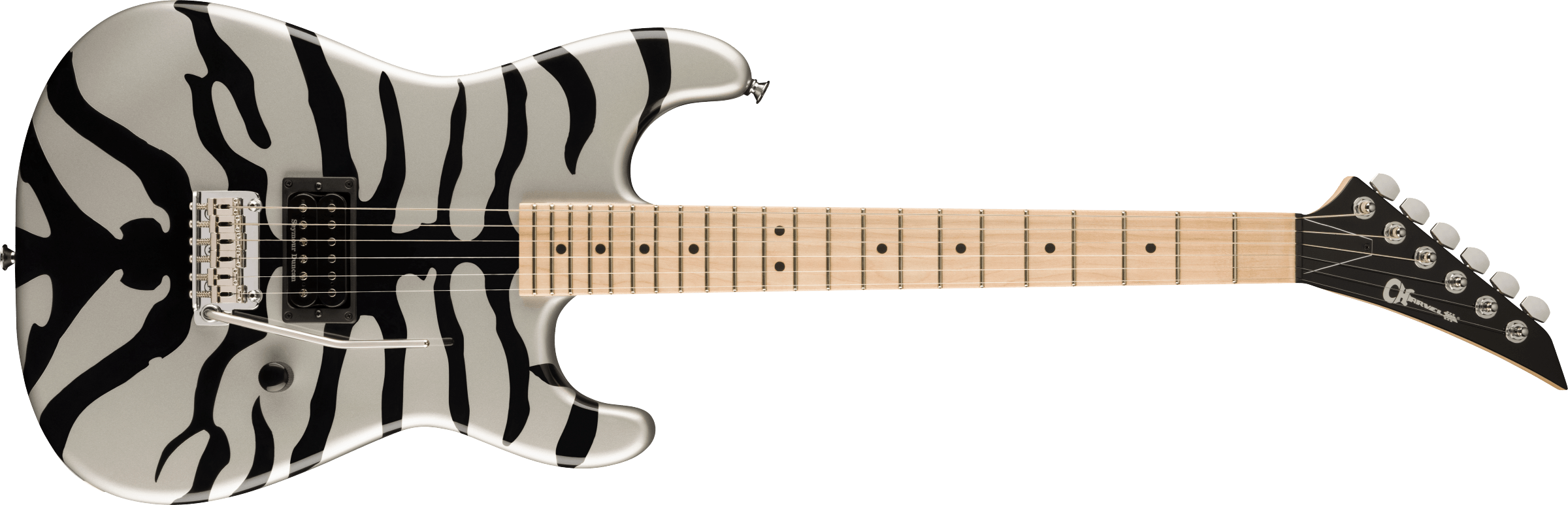 Charvel LIMITED EDITION SAN DIMAS Super Stock SD1 H 2PT M Silver Bengal 2965012321 SERIAL NUMBER MC242725 - 7.4 LBS