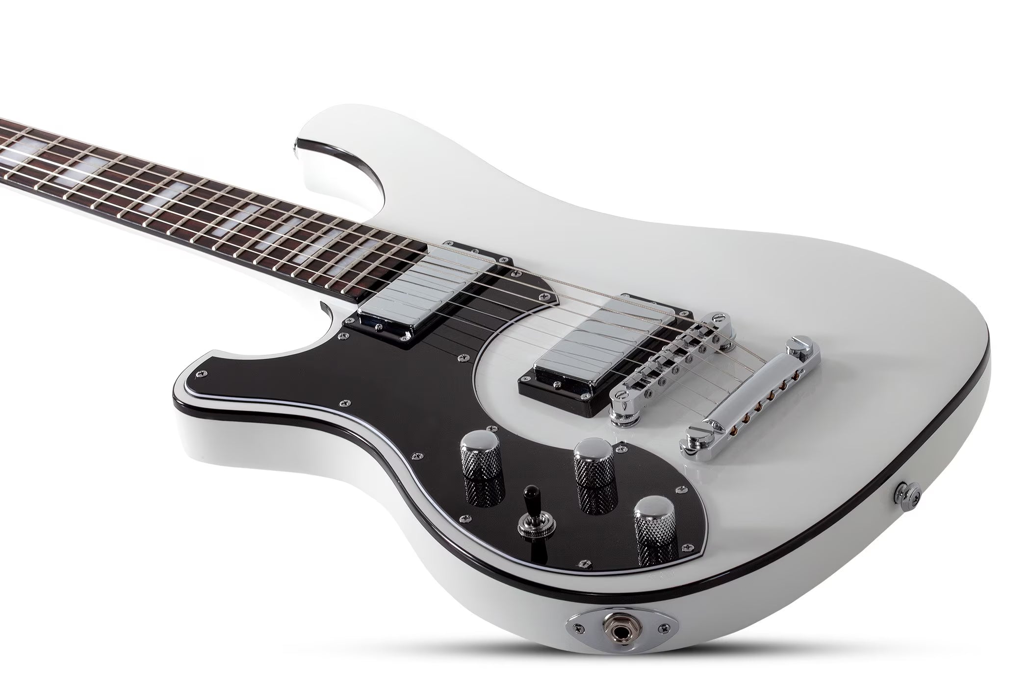 Schecter Stargazer-6 Left Handed Electric Guitar, Gloss White 686-SHC