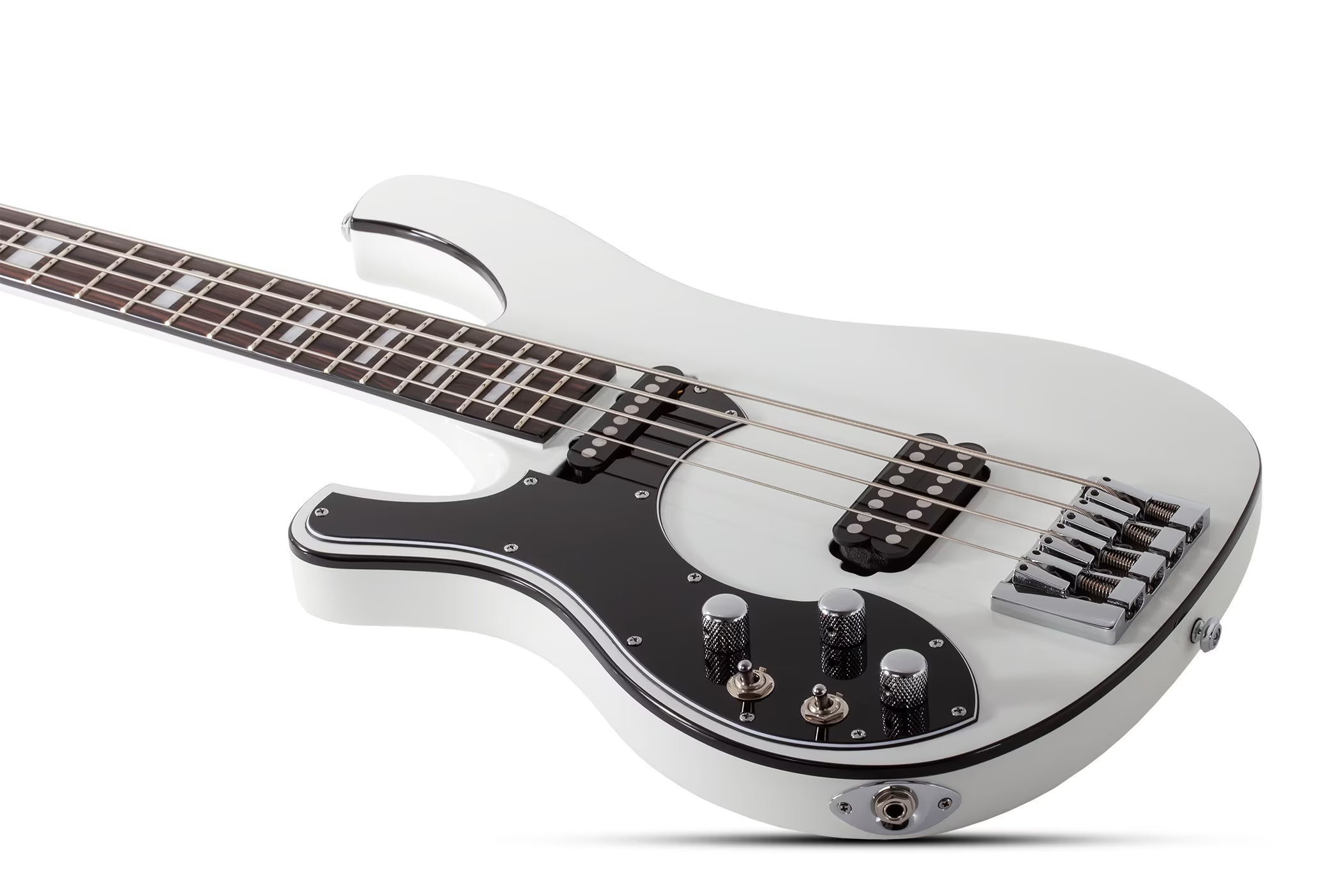 Schecter Stargazer-4 Left Handed Electric Bass, Gloss White 689-SHC