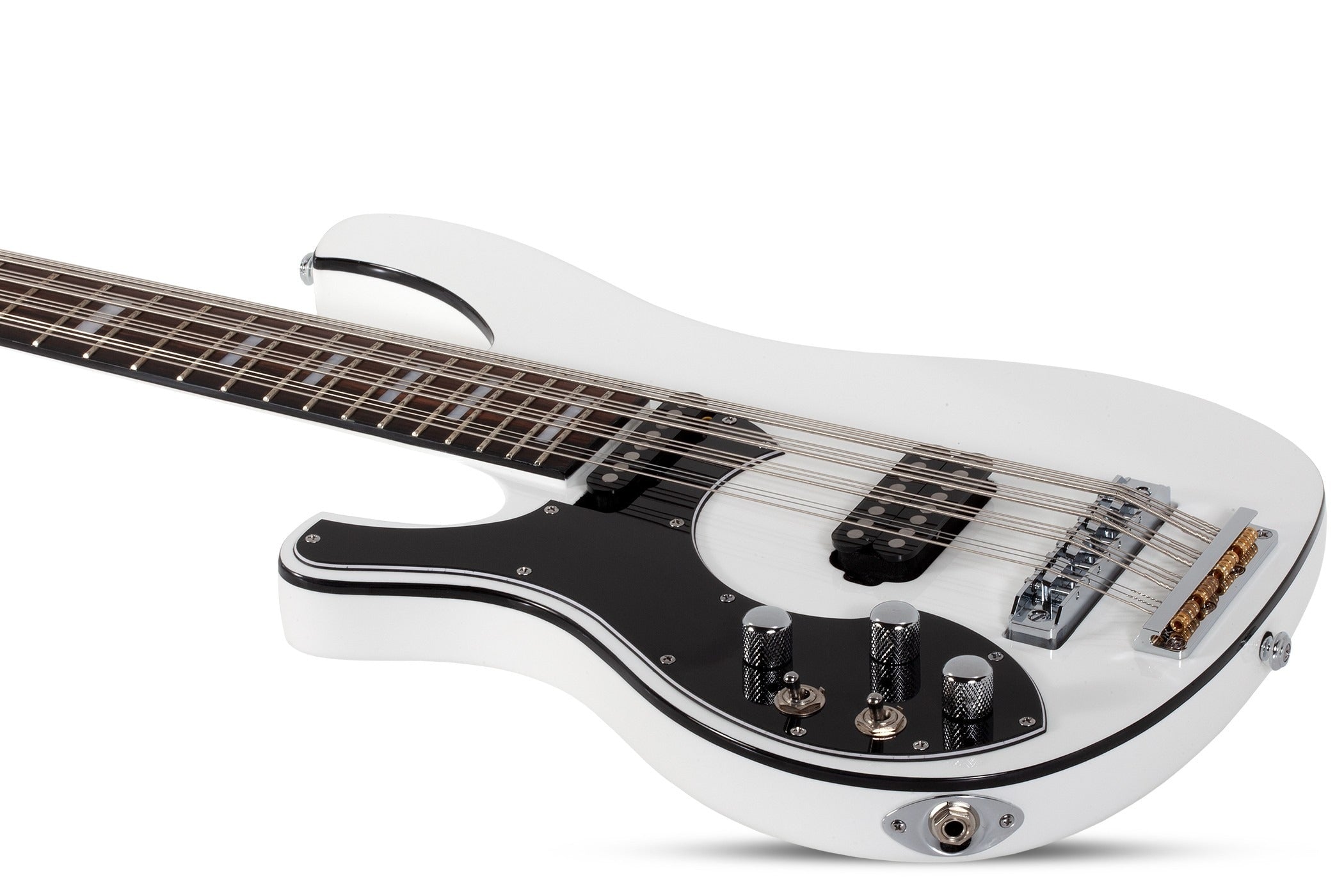 Schecter Stargazer-12 Left Handed 12 String Electric Bass, Gloss White 691-SHC