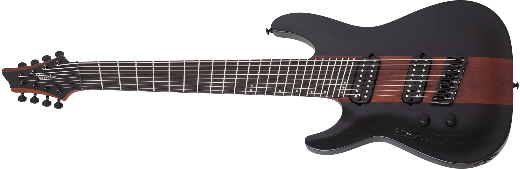 Schecter C-8 Multiscale Rob Scallon Left-Handed 8-String Electric Guitar, Satin Dark Roast 906-SHC