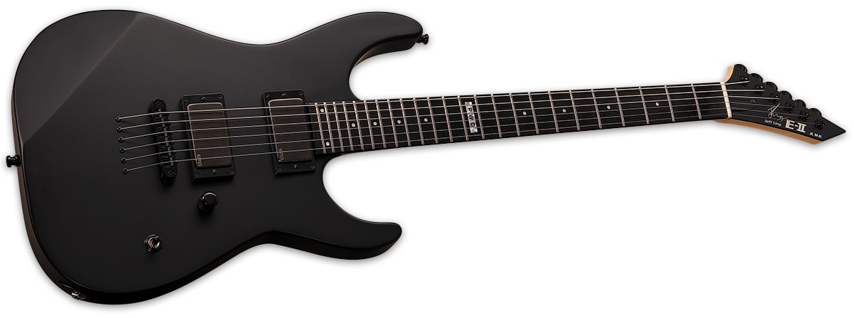 ESP E-II Jeff Ling Electric Guitar, Black Satin EEIIJL1