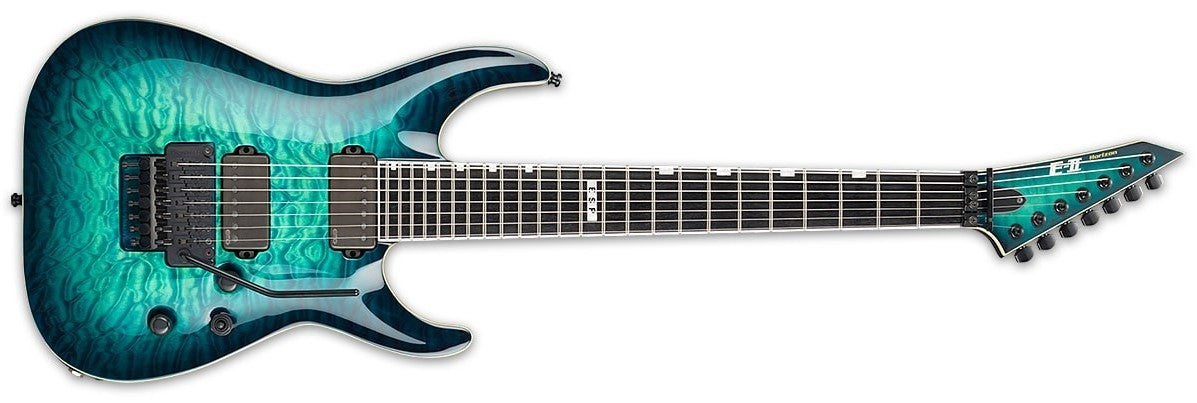 ESP E-II EII MADE IN JAPAN HORIZON FR-7 BLACK TURQUOISE BURST EIIHORFR7QMBLKTB