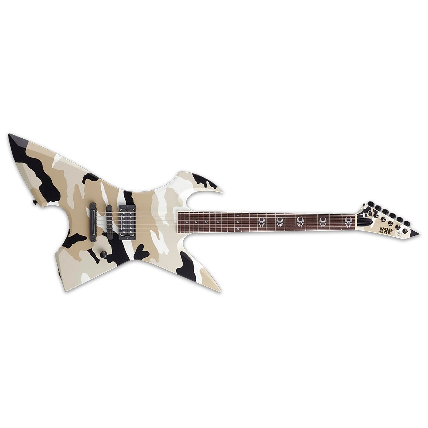 ESP LTD Max Cavalera Signature Series Reaper Electric Guitar, Black Desert Camo Satin EMAXRPRBDC