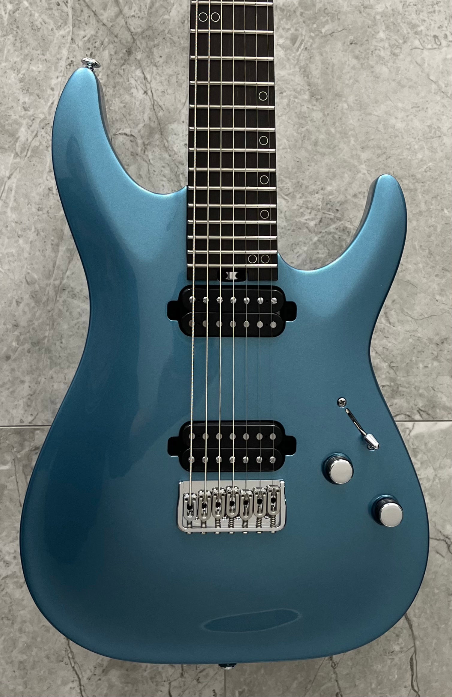 Schecter Aaron Marshall AM-7 Cobalt Slate 7 String 2941-SHC SERIAL NUMBER IW22061981 - 7.0 LBS