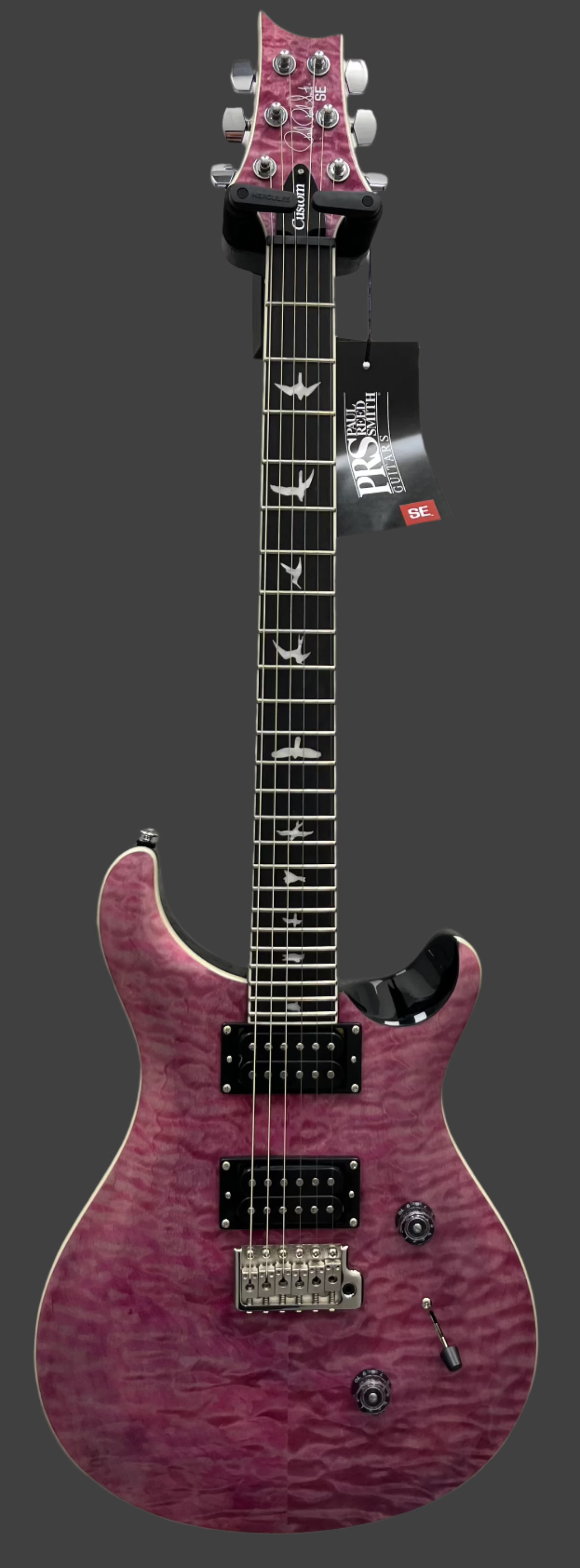 PRS Guitars SE Custom 24 Quilt Top Electric Guitar with Gigbag - Violet 107876::VI: SERIAL NUMBER CTIG071466 - 7.6 LBS