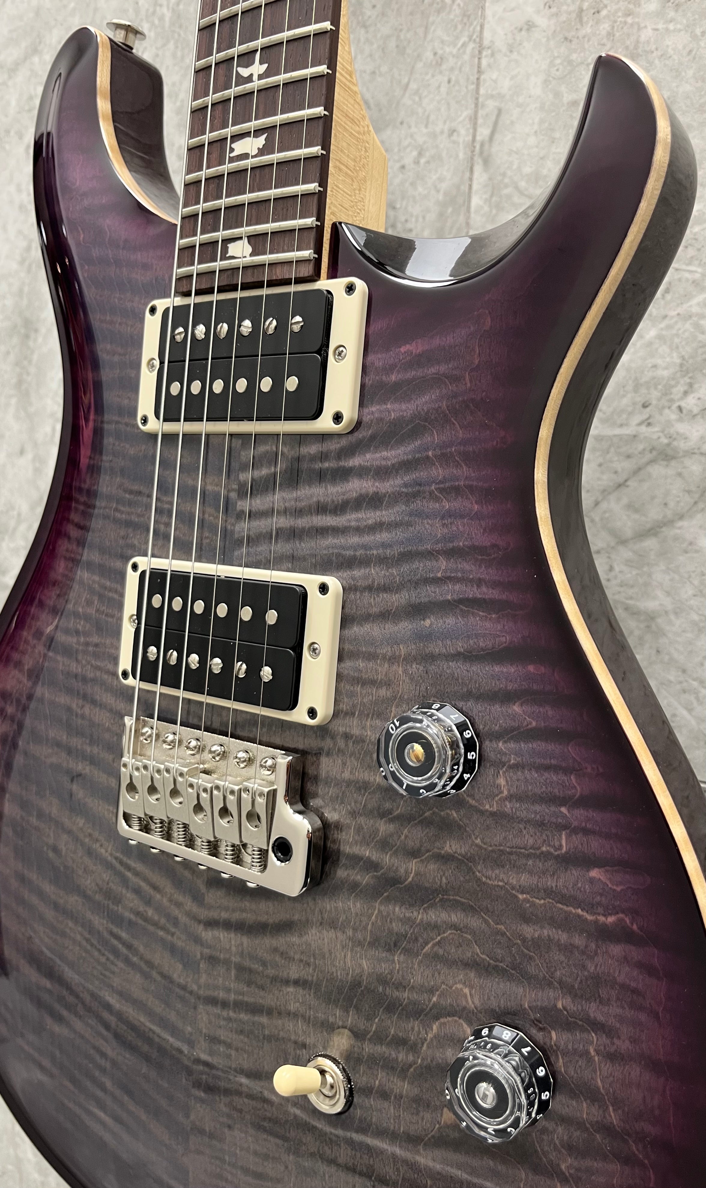 PRS Guitars USA CE24 HA - Faded Gray Black Purple Burst 112784::HA: SERIAL NUMBER 24 0398997 - 7.4 LBS