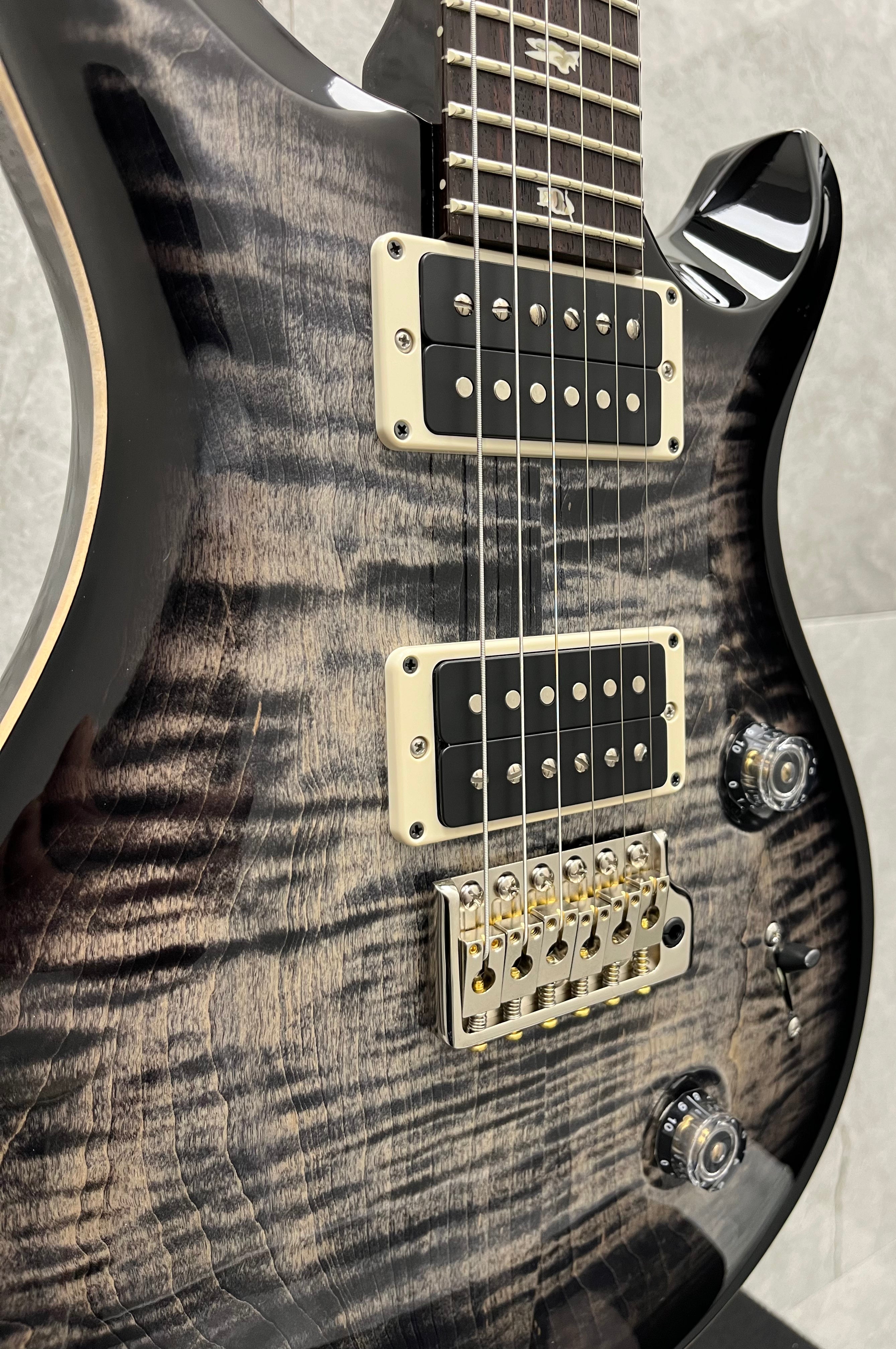 PRS Guitars Custom 24 Electric Guitar w Hardshell Case CB MADE IN THE USA - Charcoal Burst 112786::CB: SERIAL NUMBER 24 0390095 - 7.2 LBS