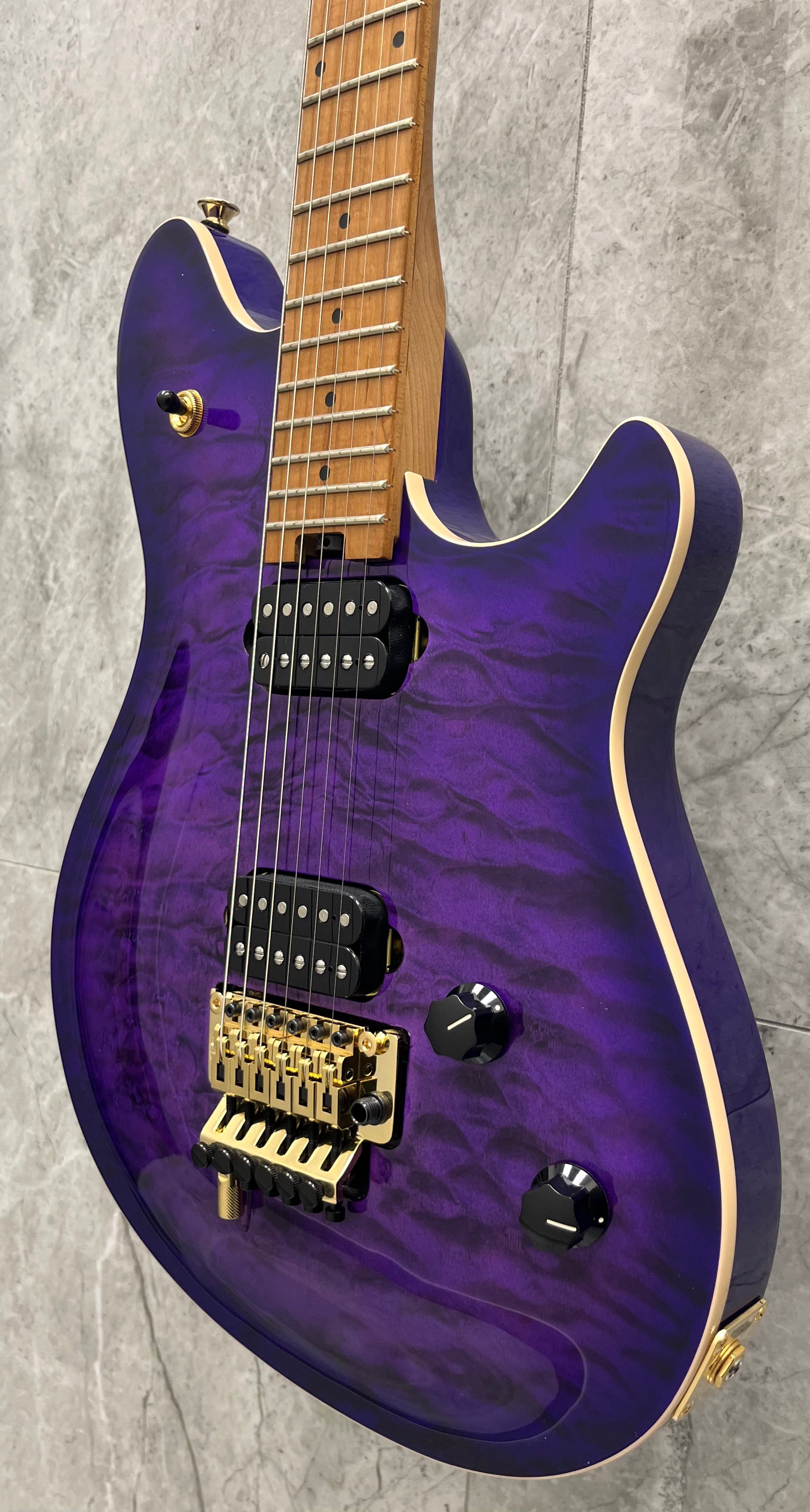 EVH Wolfgang Special QM Quilted Maple Top Baked Maple Fingerboard, Purple Burst 5107701593 SERIAL NUMBER WG241903M - 7.2 LBS