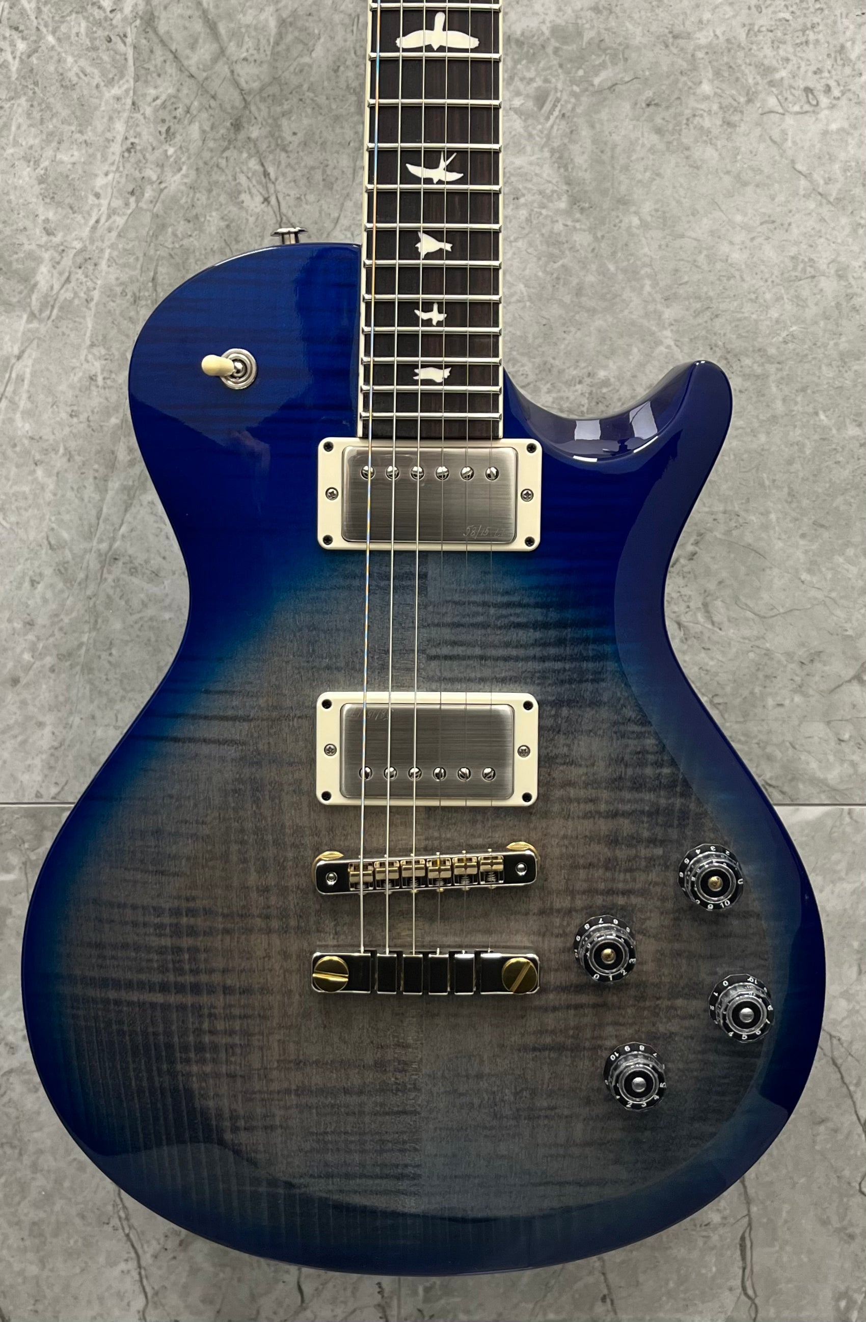 PRS Guitars USA S2 McCarty 594 Singlecut GW - Faded Gray Black Blue Burst 112822::GW: SERIAL NUMBER 24 S2078652 - 7.8 LBS