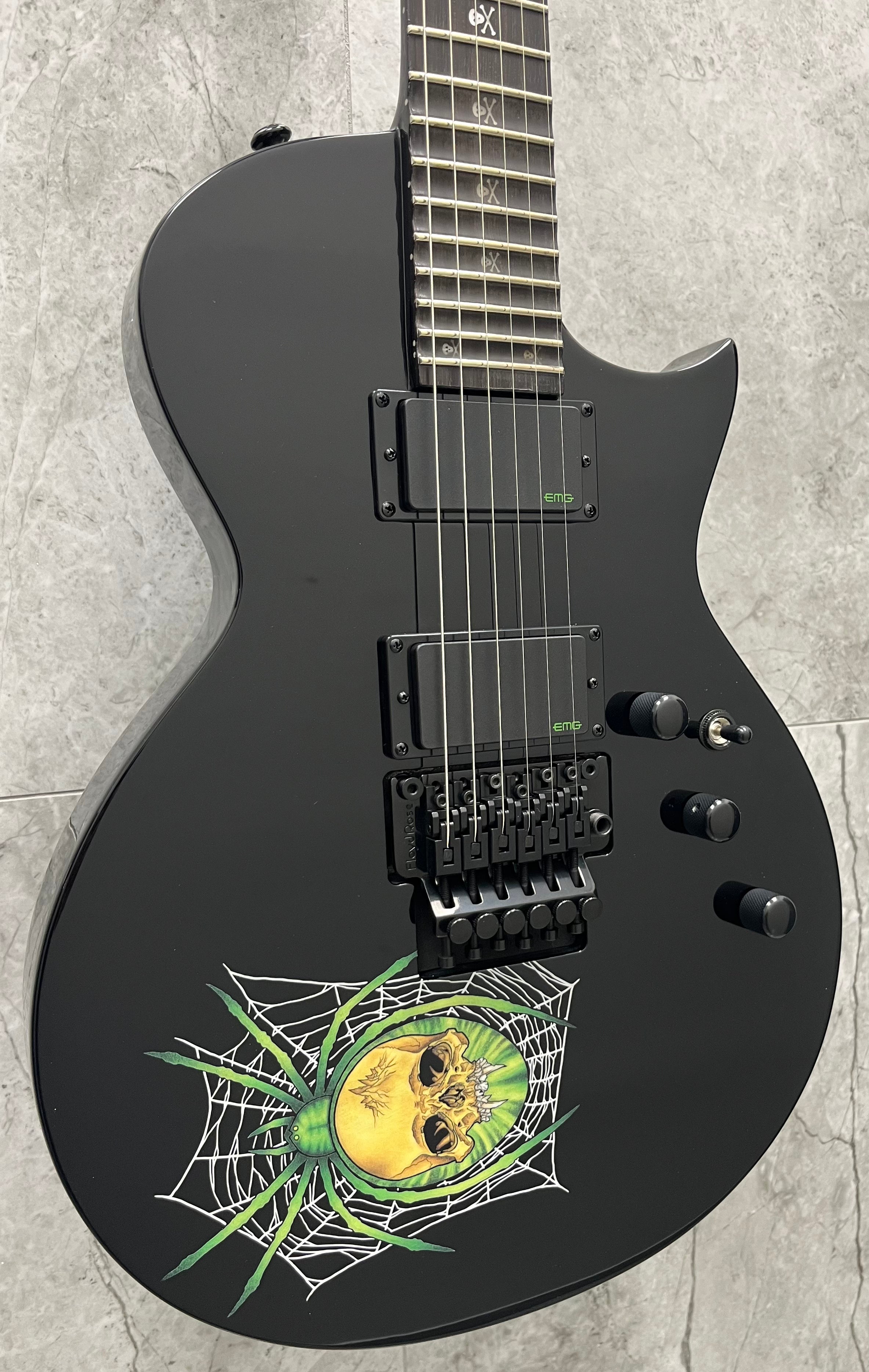 ESP LTD KH-3 Spider Electric Guitar KIRK HAMMETT KH3 Black With Spider Graphic LKH3 USED SPECIAL