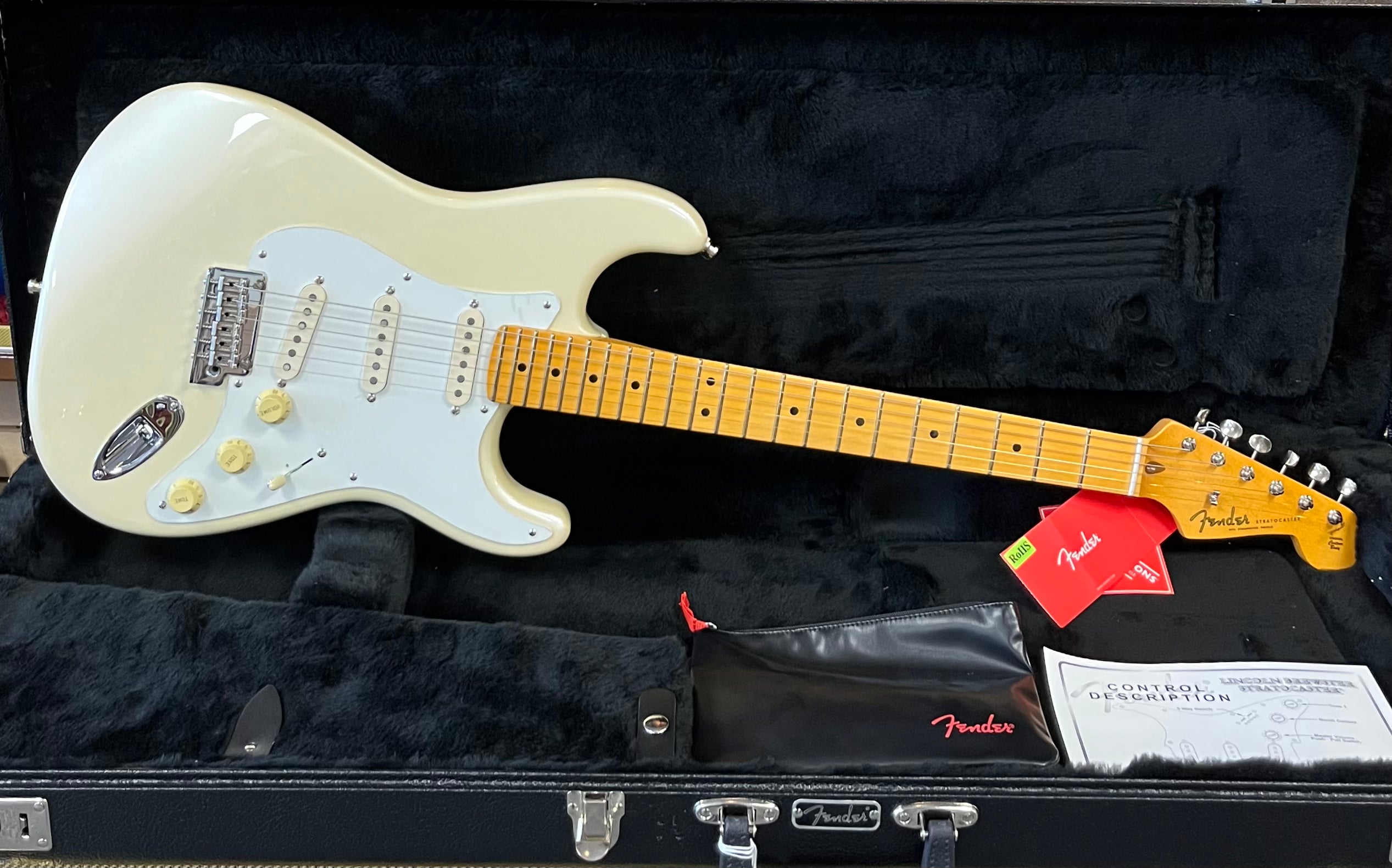 Fender USA Lincoln Brewster Stratocaster Maple Fingerboard, Olympic Pearl 0116502723 SERIAL NUMBER LB01382 - 9.0 LBS