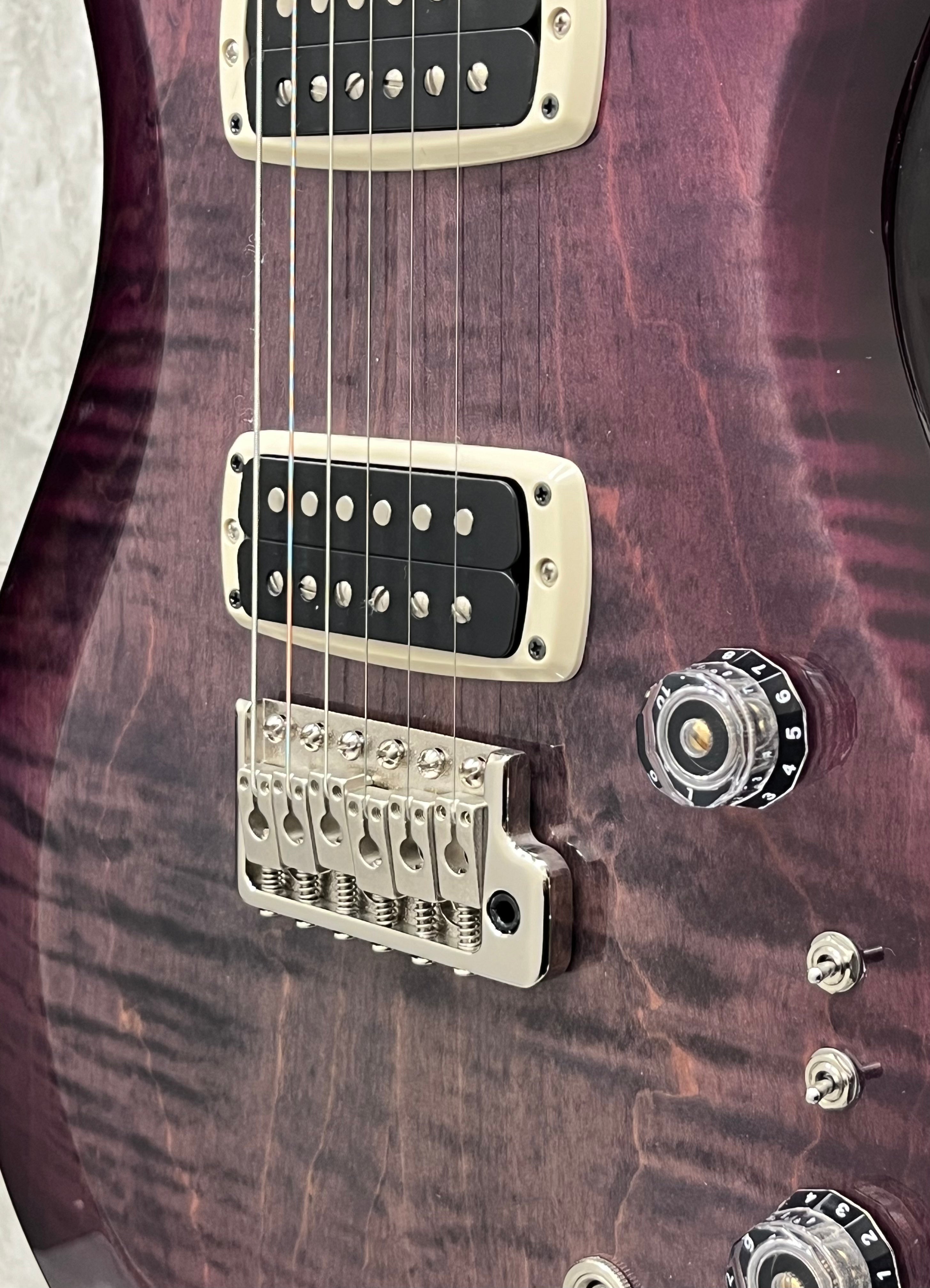 PRS Guitars USA S2 Custom 24-08 GI - Faded Gray Black Purple Burst 112819::GI: