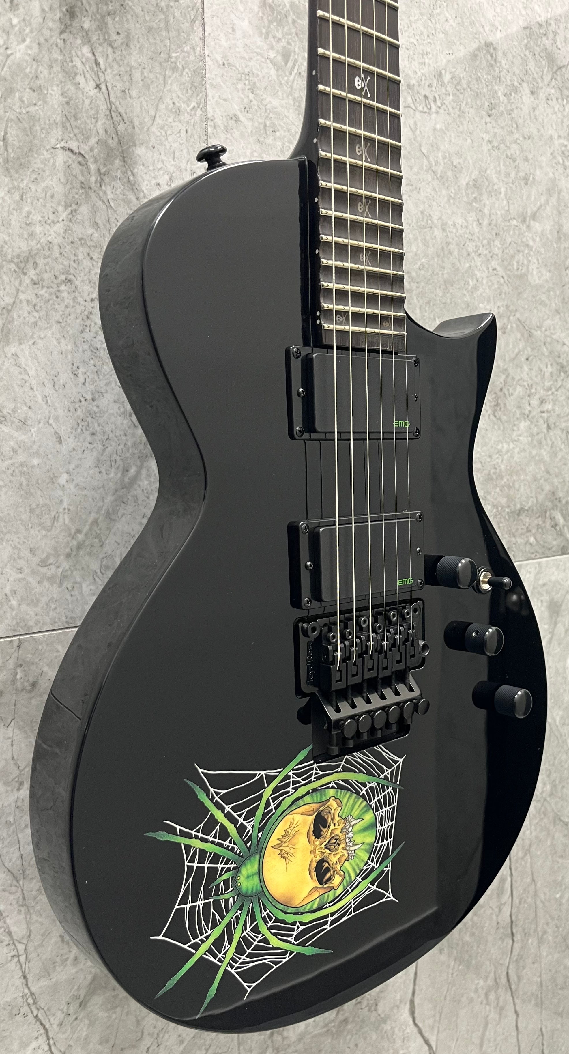 ESP LTD KH-3 Spider Electric Guitar KIRK HAMMETT KH3 Black With Spider Graphic LKH3 USED SPECIAL