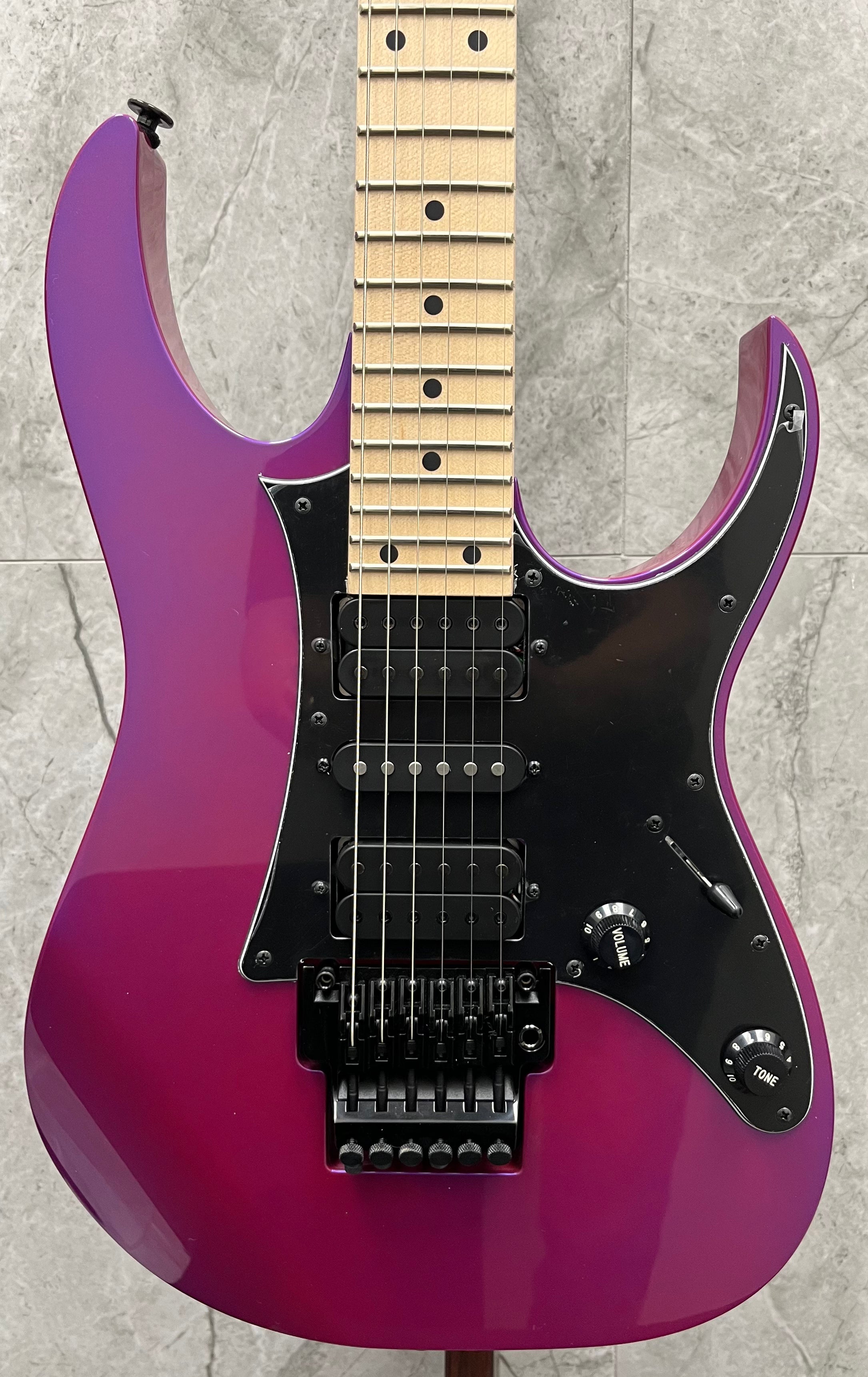 IBANEZ RG550-PN RG GENESIS MADE IN JAPAN - PURPLE NEON RG550PN SERIAL NUMBER F2318590 - 7.8 LBS