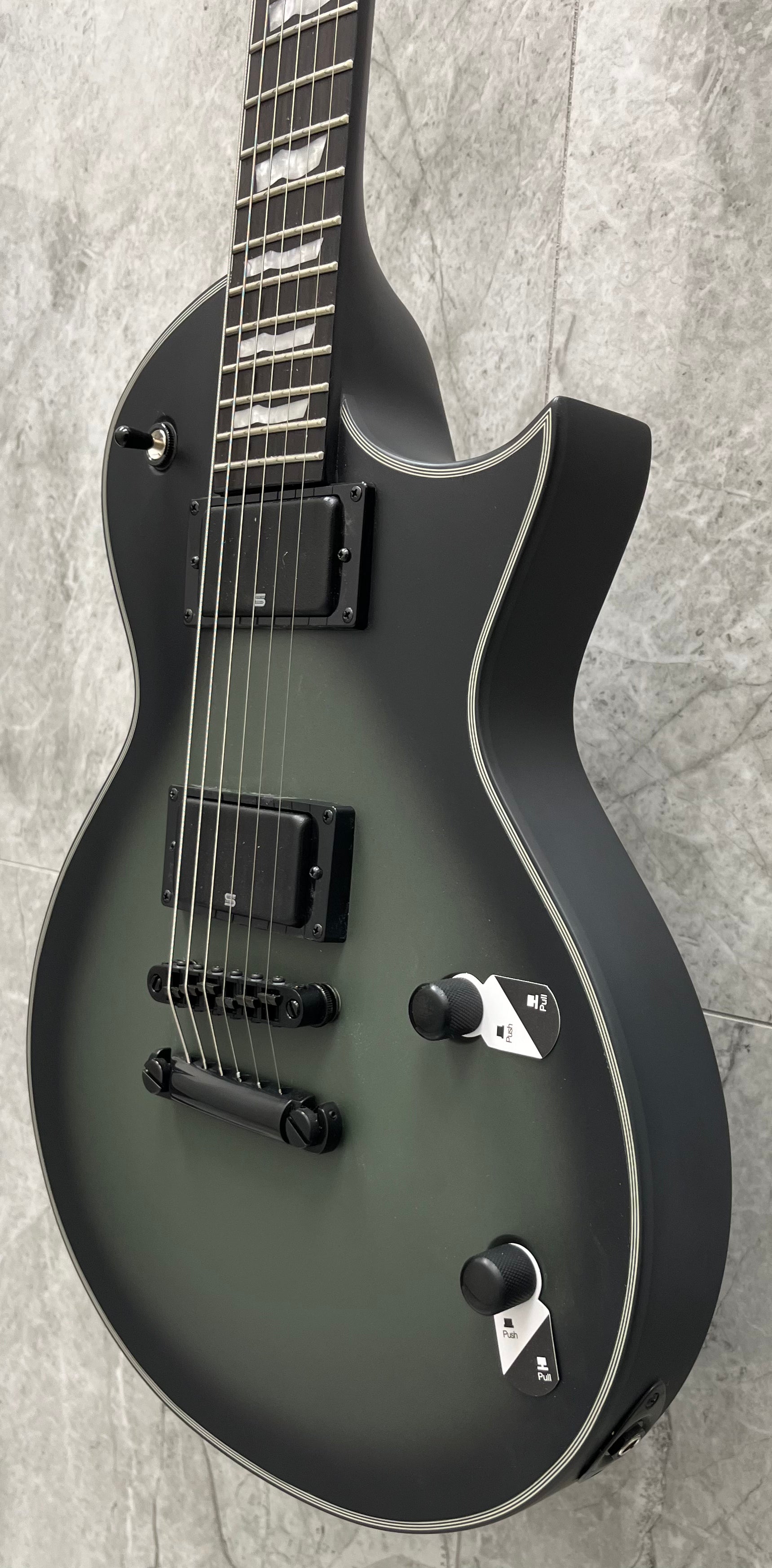 ESP LTD BK-600 Bill Kelliher Signature Guitar, Military Green Sunburst Satin LBK600MGSBSD