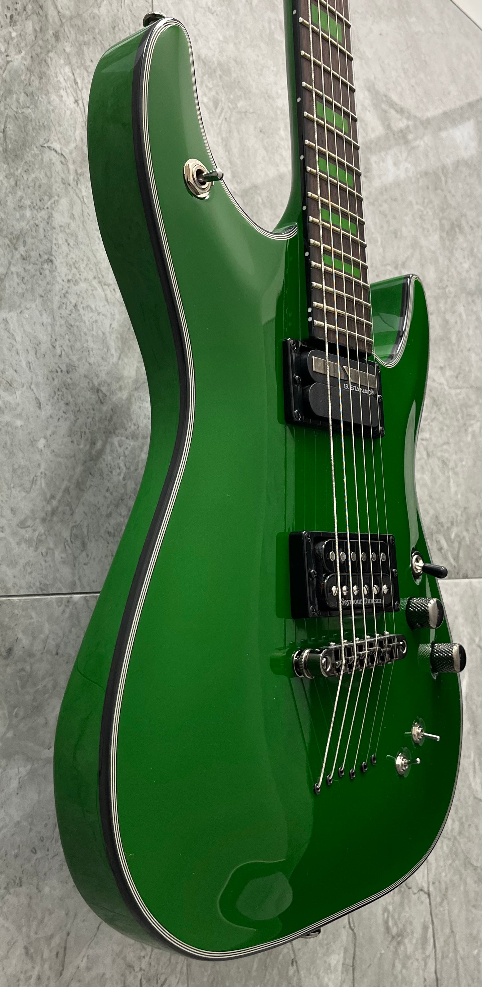 Schecter Kenny Hickey Signature C-1 Artist Series W/ SUSTAINIAC Electric Guitar Steele Green 221-SHC SERIAL NUMBER W23100562 - 6.0 LBS