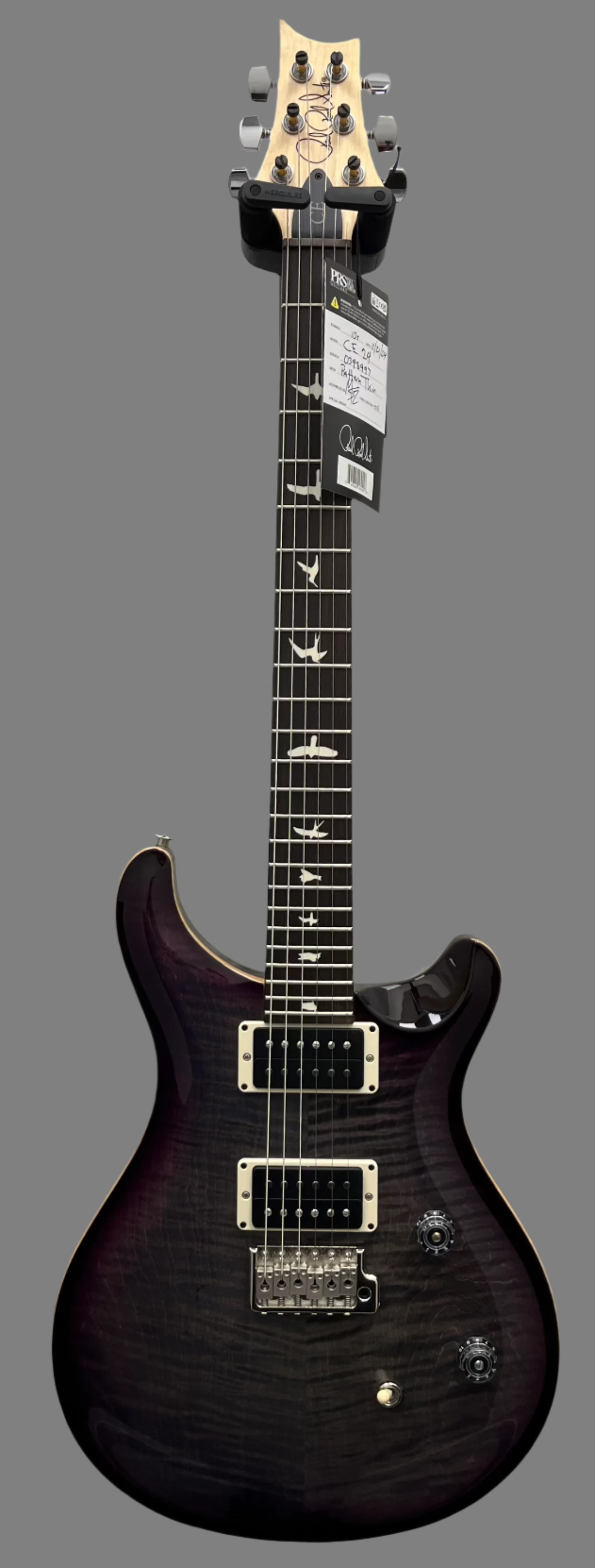 PRS Guitars USA CE24 HA - Faded Gray Black Purple Burst 112784::HA: SERIAL NUMBER 24 0398997 - 7.4 LBS