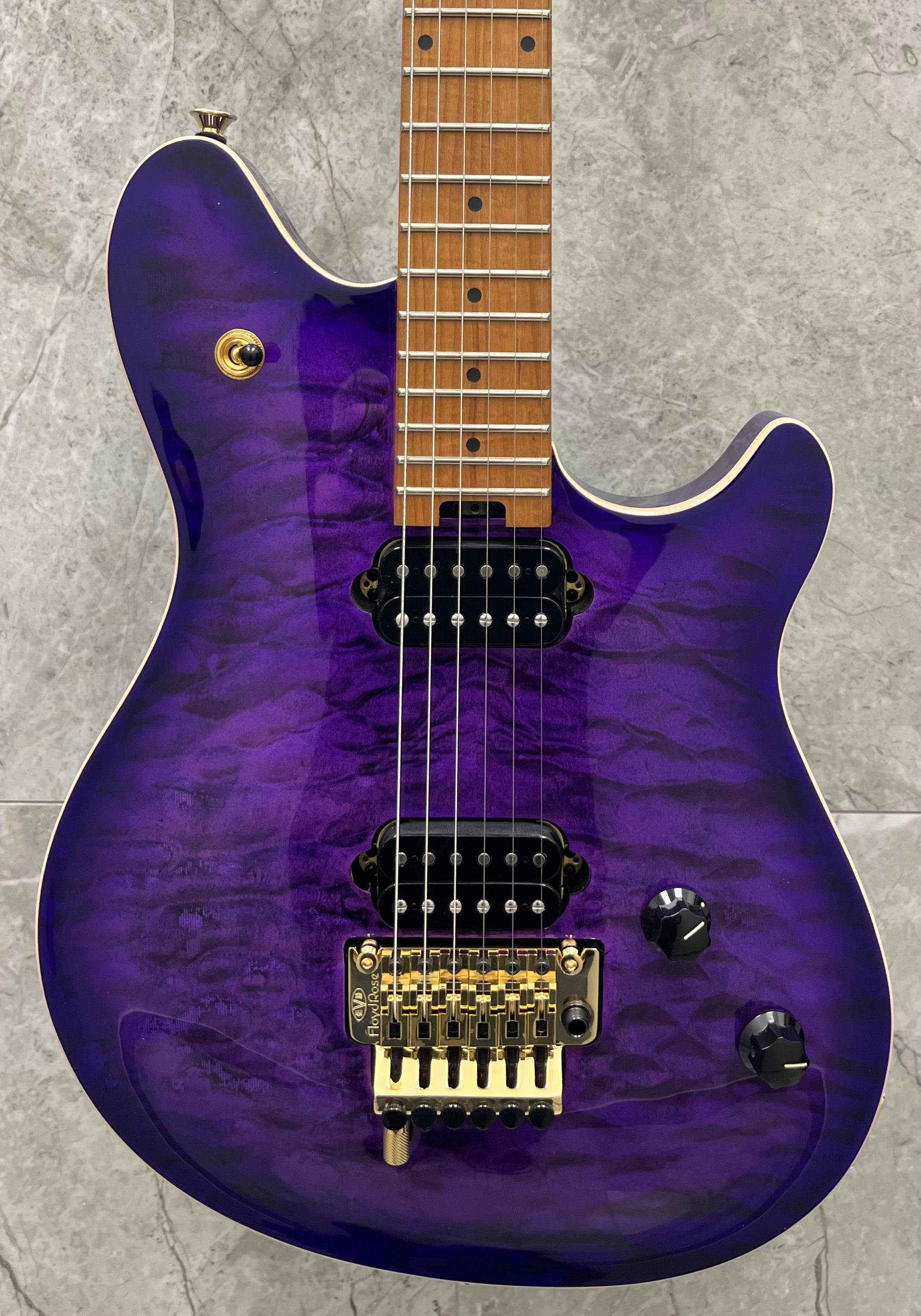 EVH Wolfgang Special QM Quilted Maple Top Baked Maple Fingerboard, Purple Burst 5107701593 SERIAL NUMBER WG241903M - 7.2 LBS