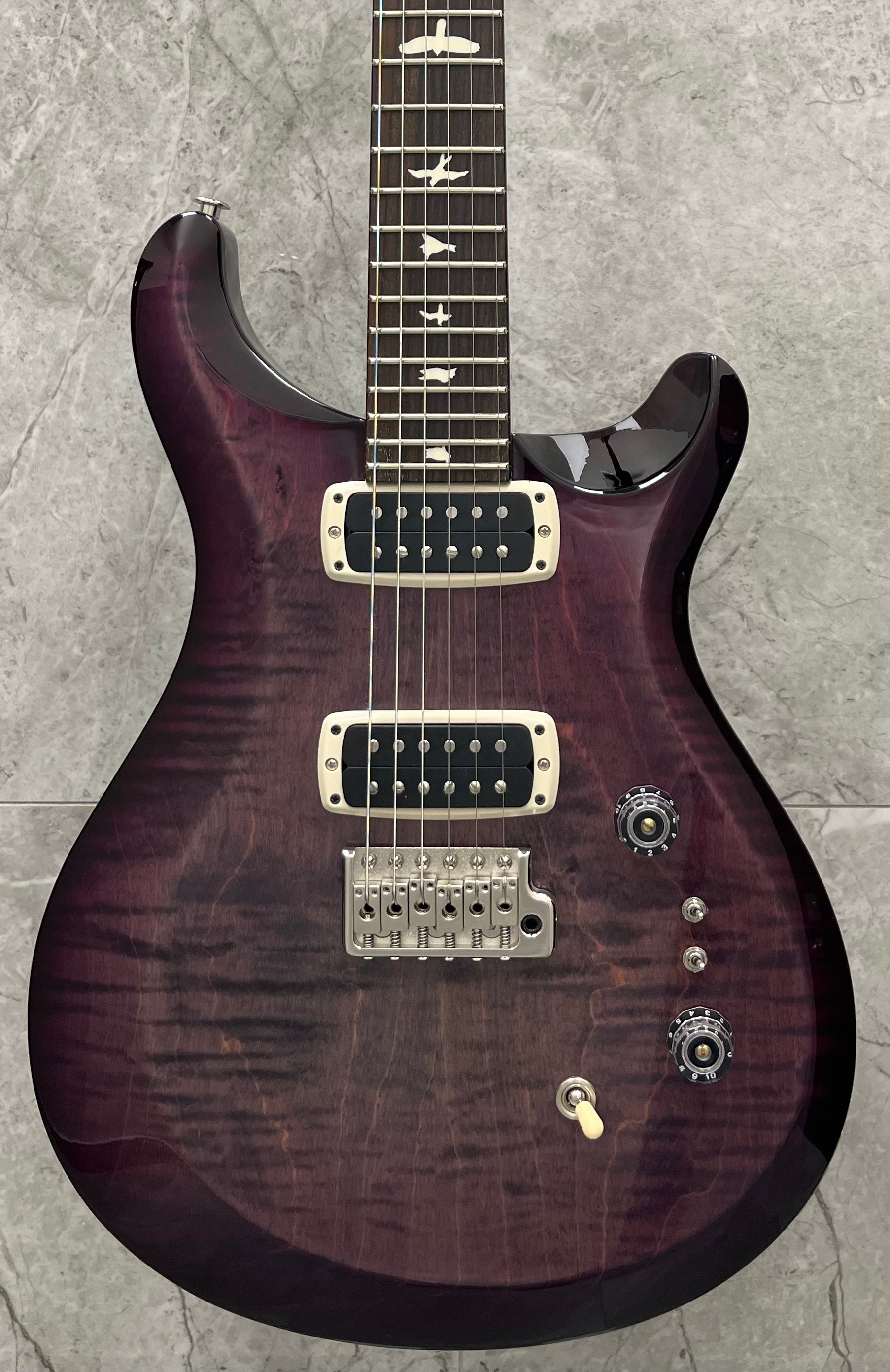 PRS Guitars USA S2 Custom 24-08 GI - Faded Gray Black Purple Burst 112819::GI: