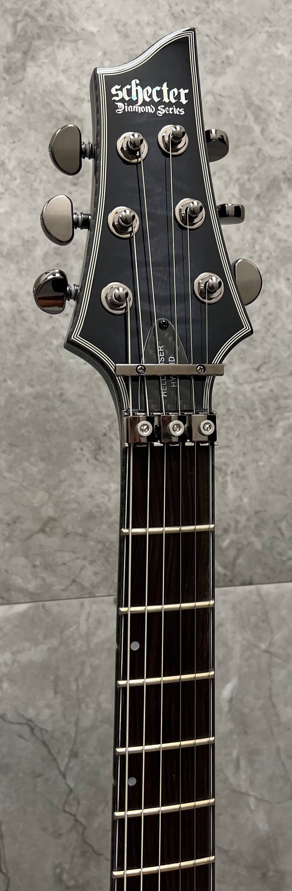 Schecter Hellraiser HR-HYBRID-C-1-FR-S-TBB Hellraiser Hybrid Floyd Rose and Sustainiac Trans Black Burst 1957-SHC DEMO MODEL SERIAL NUMBER W23071443 - 7.8 LBS