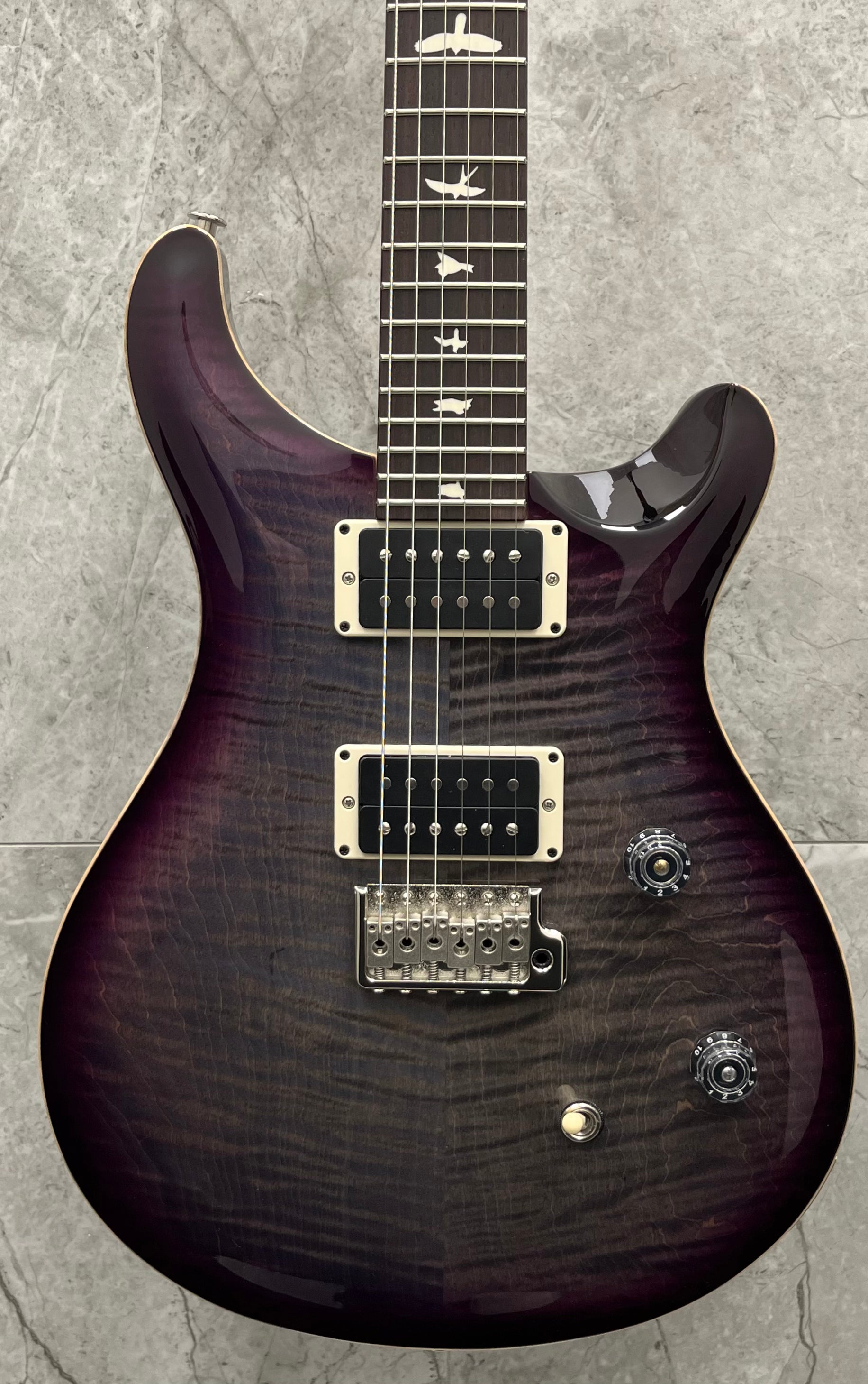 PRS Guitars USA CE24 HA - Faded Gray Black Purple Burst 112784::HA: SERIAL NUMBER 24 0398997 - 7.4 LBS