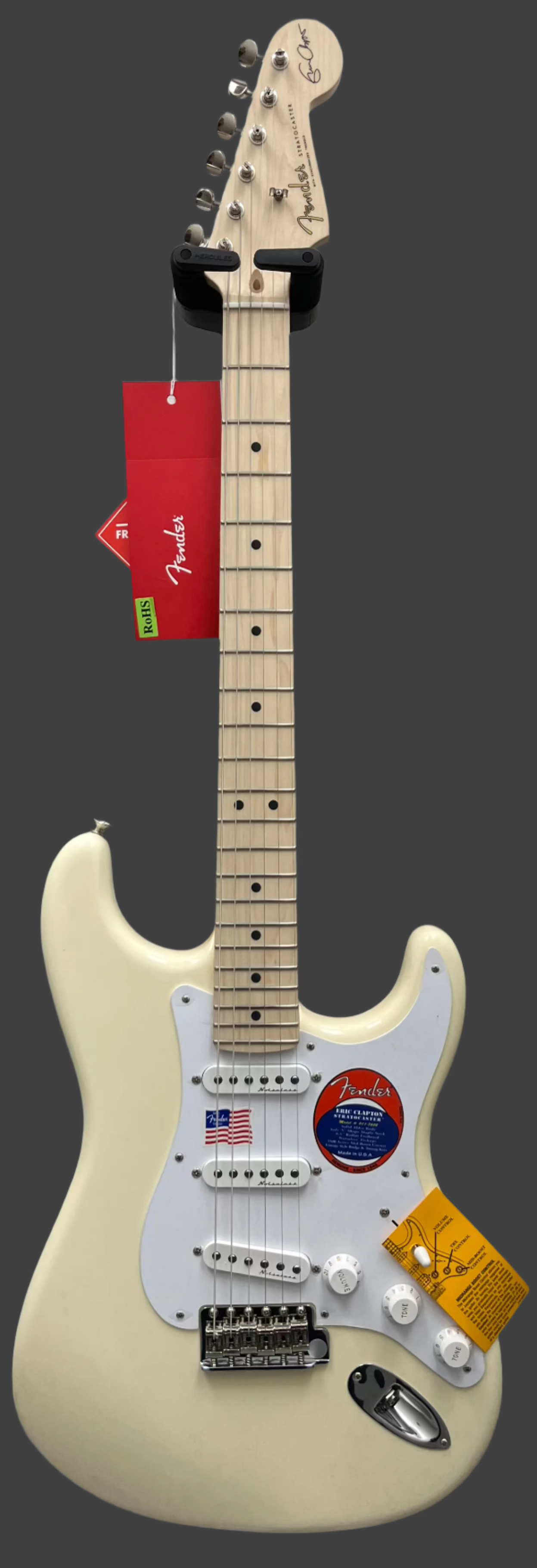 Fender USA Eric Clapton Stratocaster, Maple Fingerboard, Olympic White 0117602805 SERIAL NUMBER US23083678 - 7.4 LBS