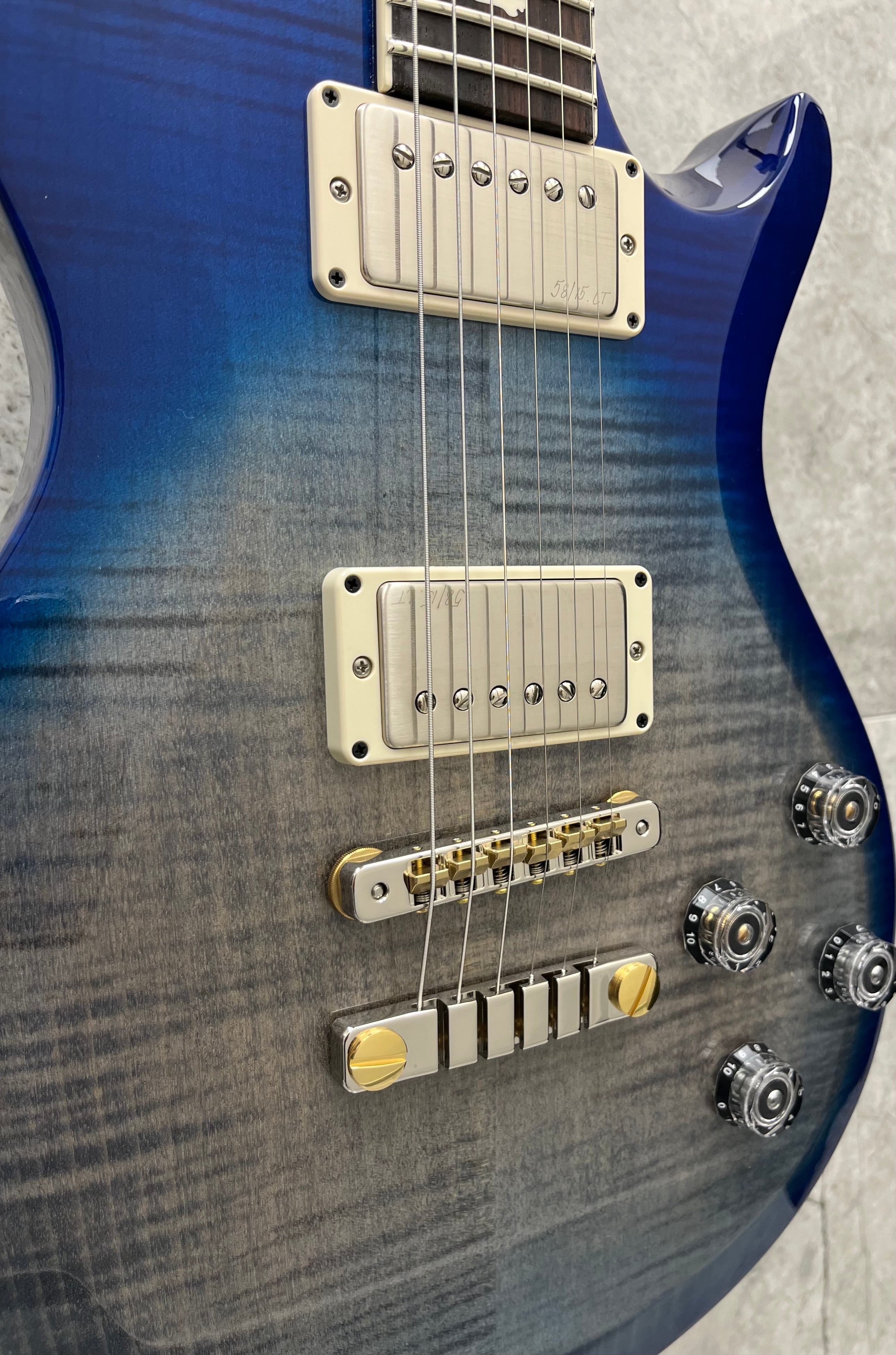 PRS Guitars USA S2 McCarty 594 Singlecut GW - Faded Gray Black Blue Burst 112822::GW: SERIAL NUMBER 24 S2078652 - 7.8 LBS