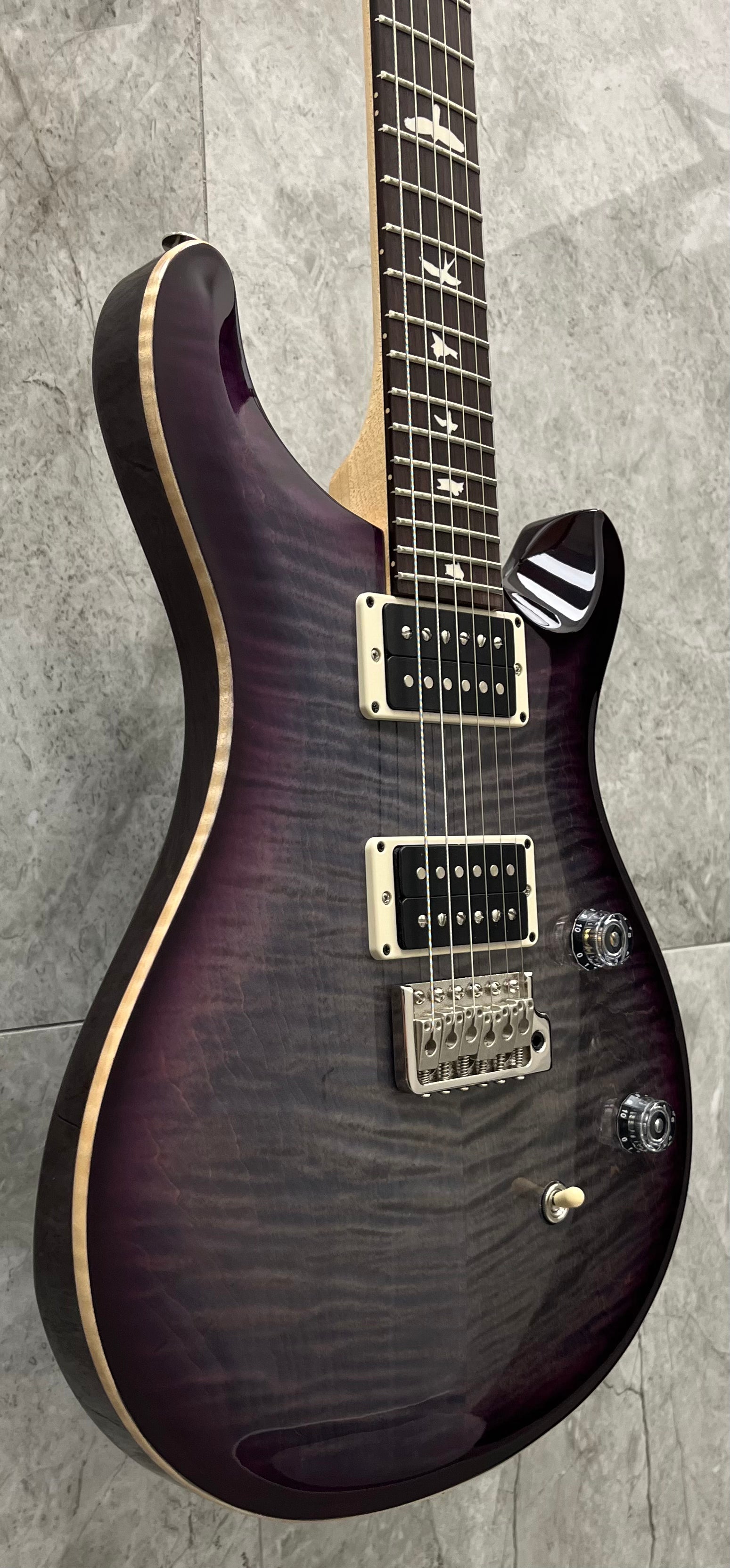 PRS Guitars USA CE24 HA - Faded Gray Black Purple Burst 112784::HA: SERIAL NUMBER 24 0398997 - 7.4 LBS