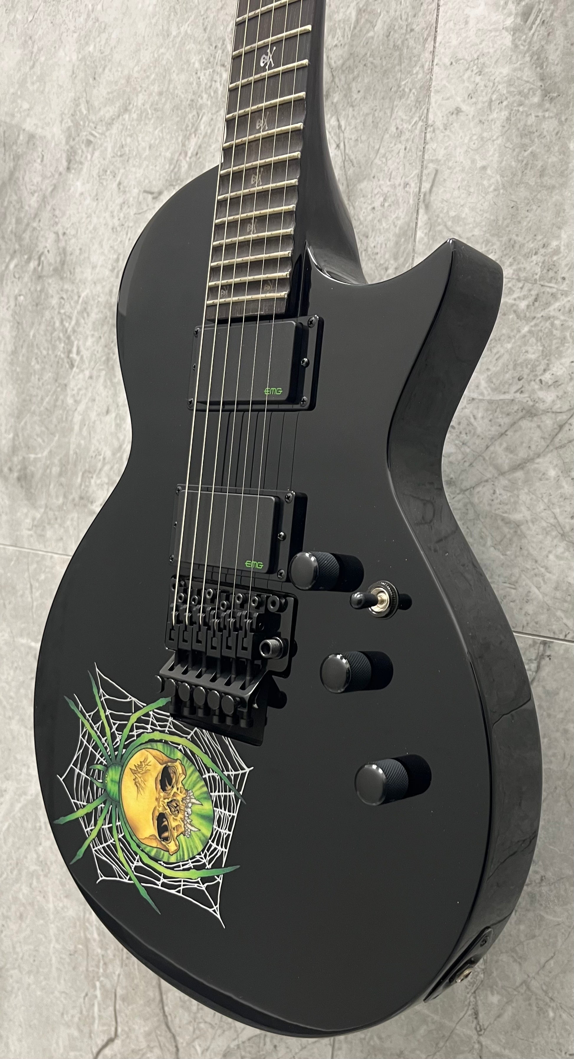 ESP LTD KH-3 Spider Electric Guitar KIRK HAMMETT KH3 Black With Spider Graphic LKH3 USED SPECIAL