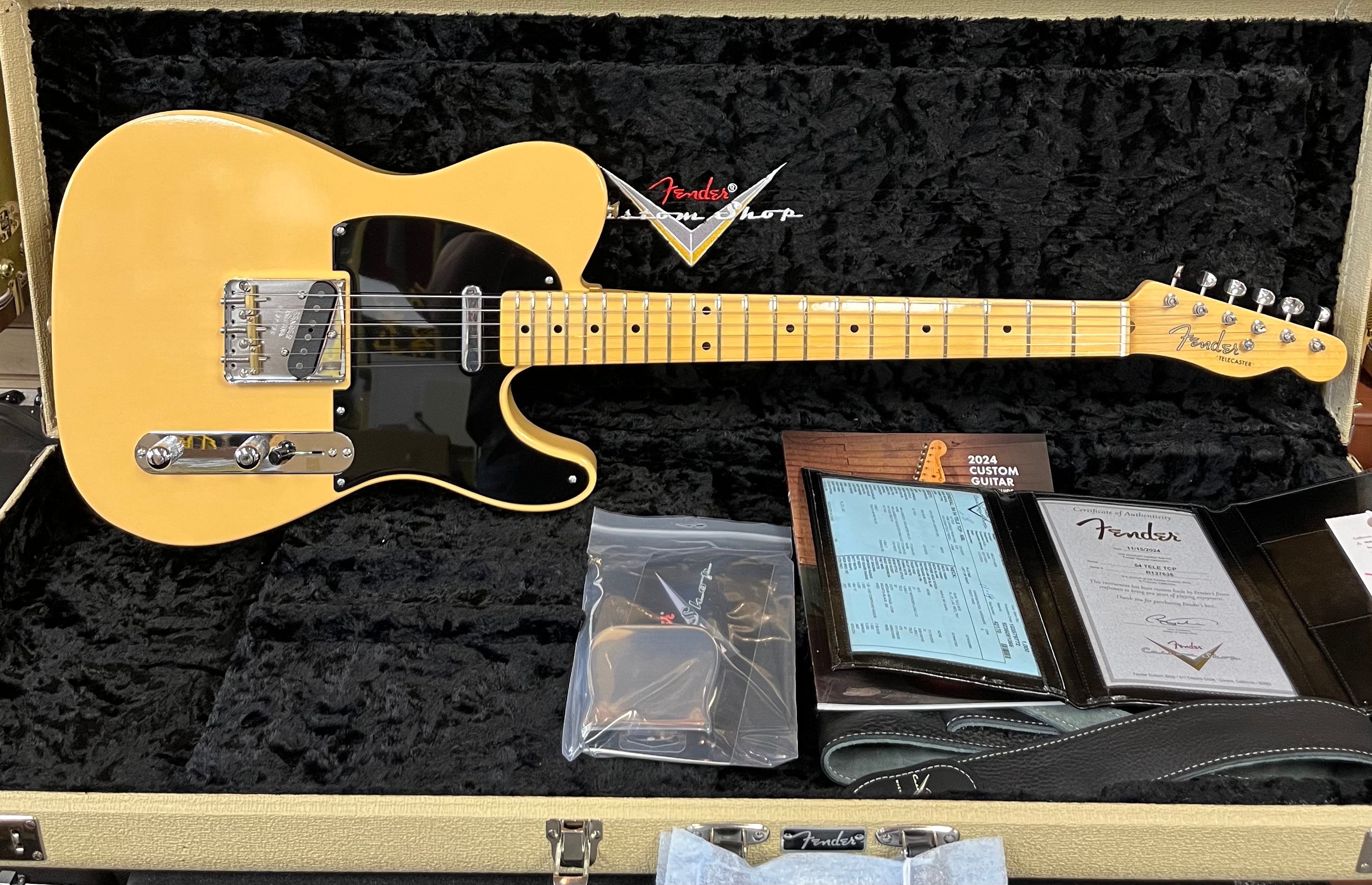 Fender Custom Shop  1954 Telecaster Time Capsule Package 1-Piece Rift Sawn Maple Neck Fingerboard, Nocaster Blonde 9236091066 SERIAL NUMBER R137636 - 6.6 LBS