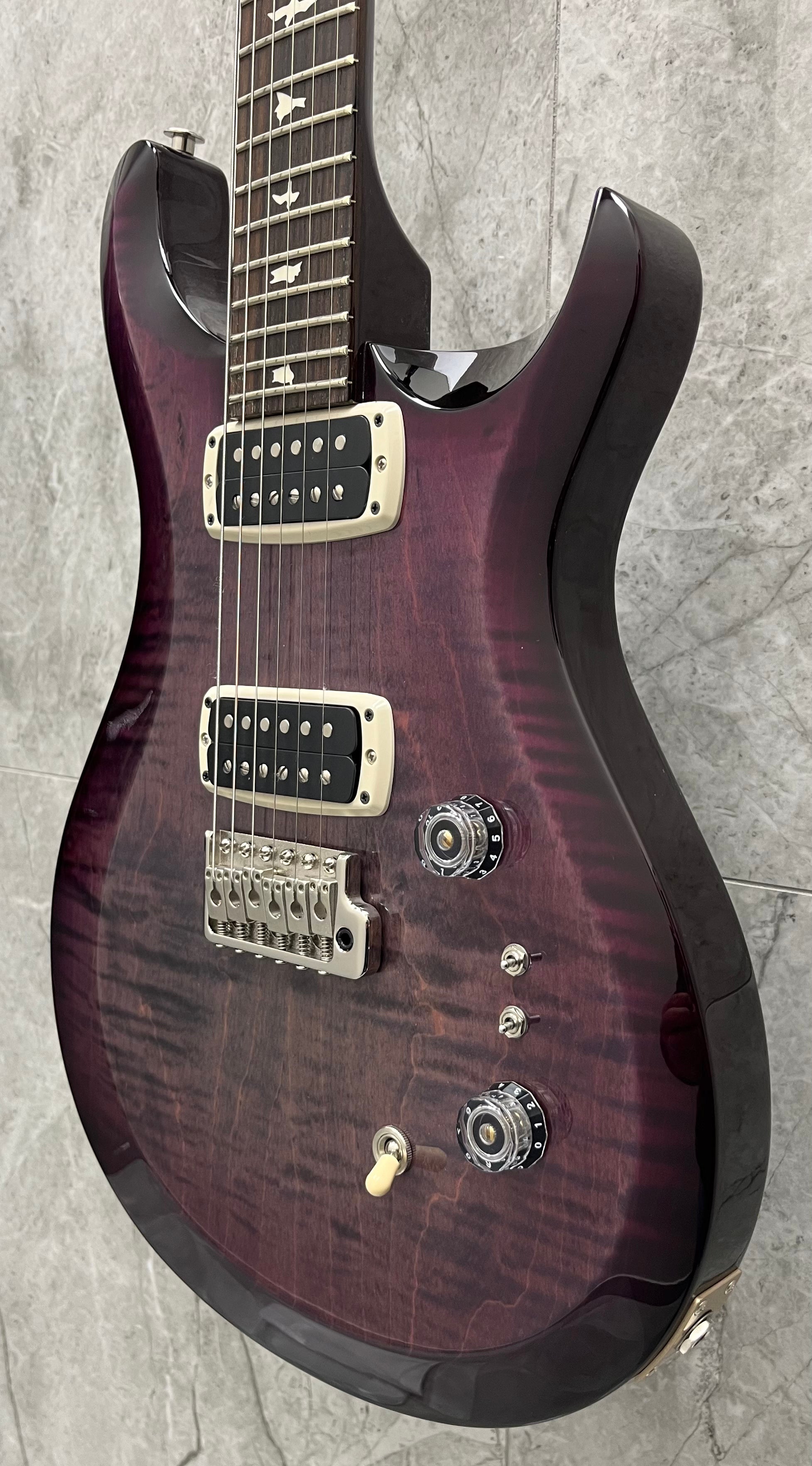 PRS Guitars USA S2 Custom 24-08 GI - Faded Gray Black Purple Burst 112819::GI: