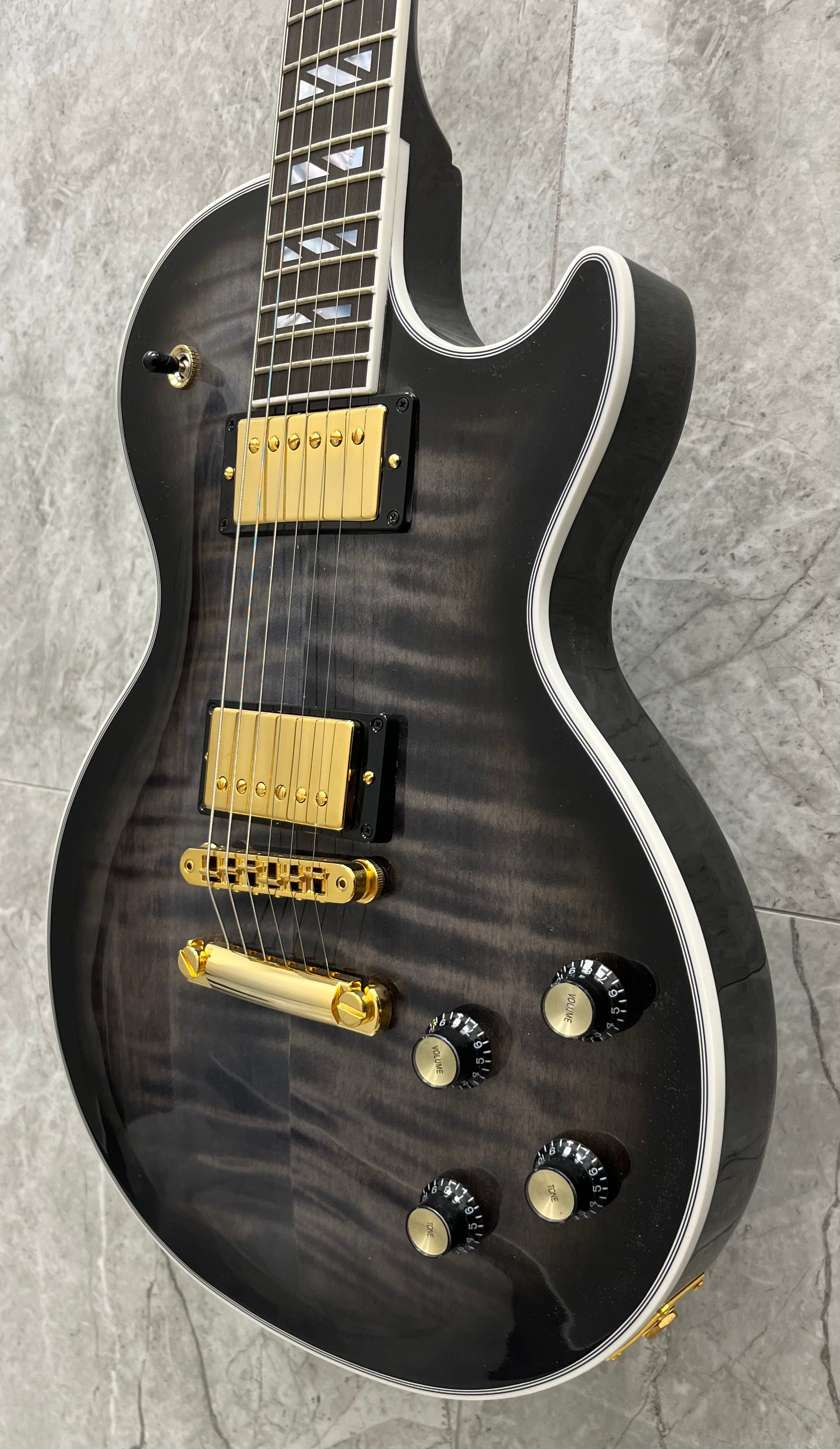 Gibson Les Paul Supreme - Translucent Ebony LPSU00TEGH SERIAL NUMBER 205140194 - 8.8 LBS