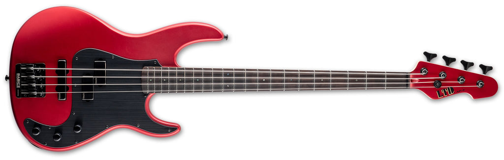 ESP LTD AP-4 4-String Electric Bass, Candy Apple Red Satin 