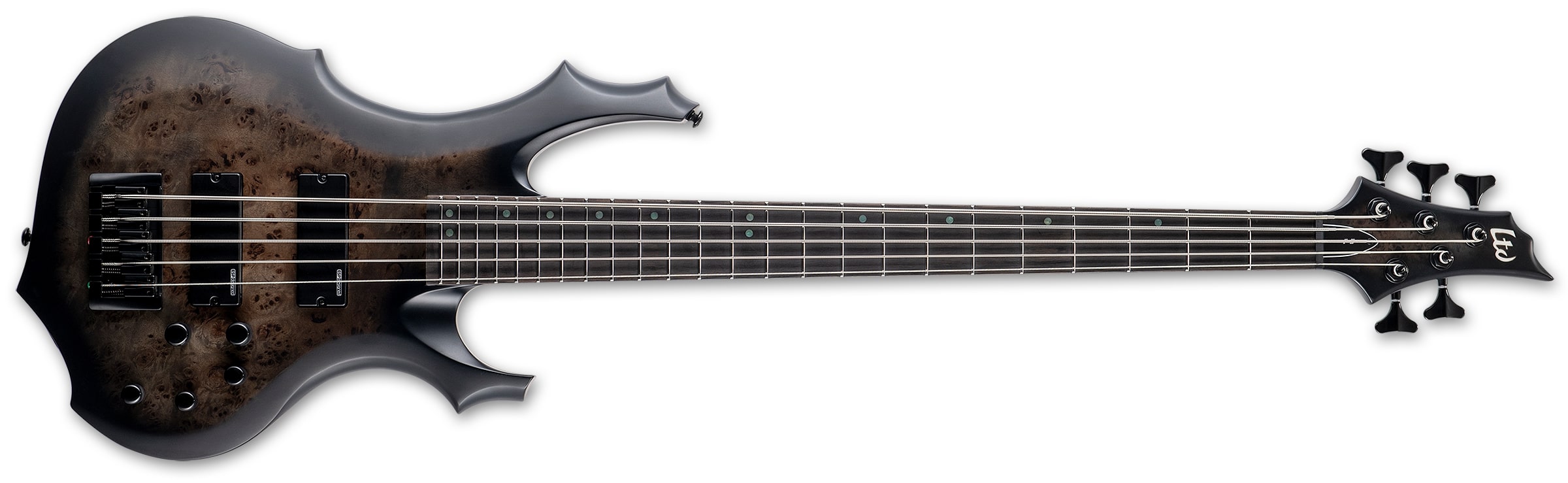 ESP LTD F-5 Ebony 5-String Electric Bass, Charcoal Burst LF5EBPCHBS