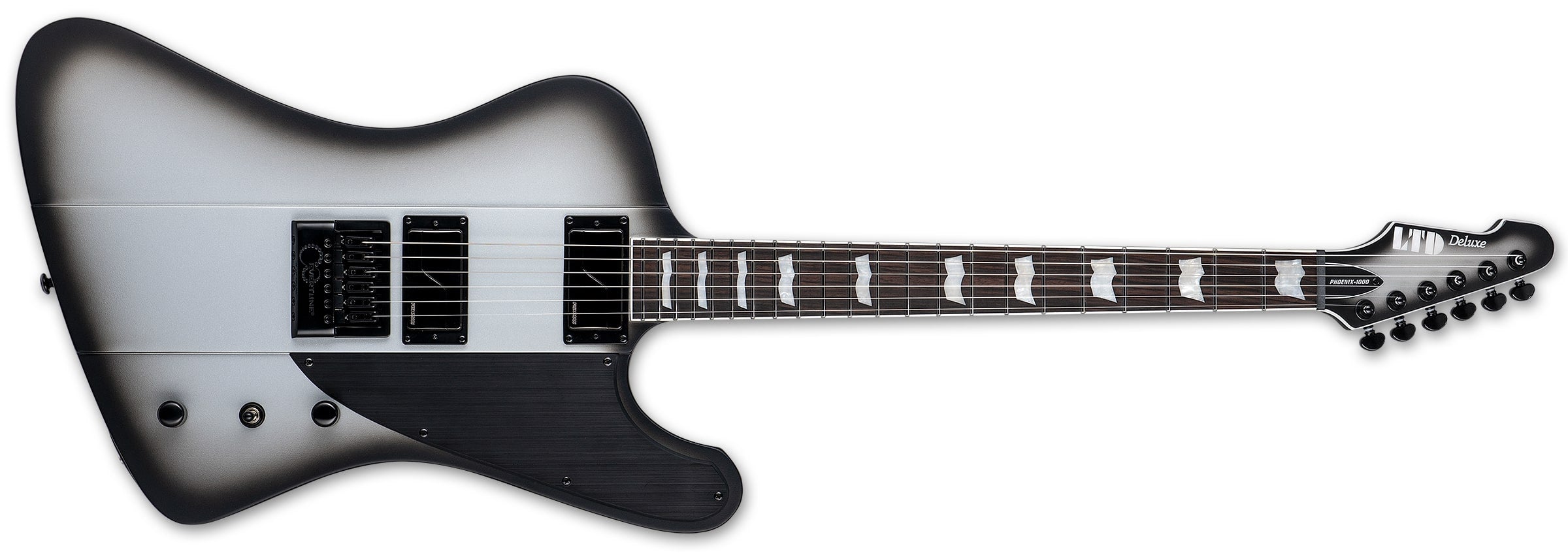 ESP LTD Phoenix-1000 Evertune Electric Guitar, Silver Sunburst Satin LPHOENIX1000ETSSBS