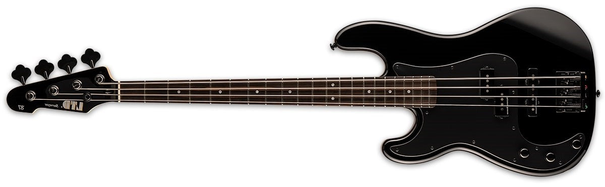 ESP LTD Surveyor '87 Alder Body Left-Handed Electric Bass, Black LSURVEYOR87BLKLH